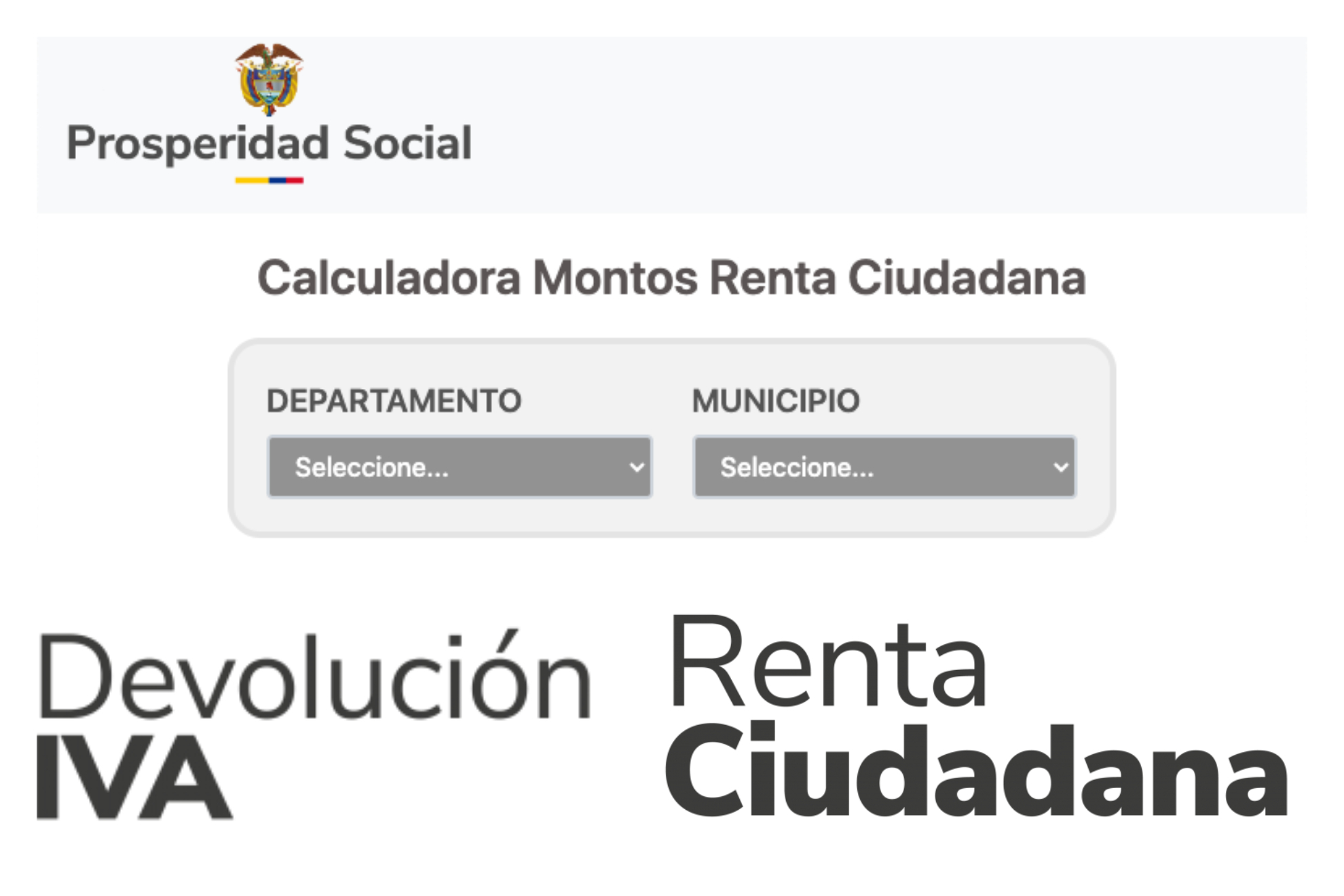 Usar calculadora de montos para pagos de nueva Renta Ciudadana y Devolución del IVA