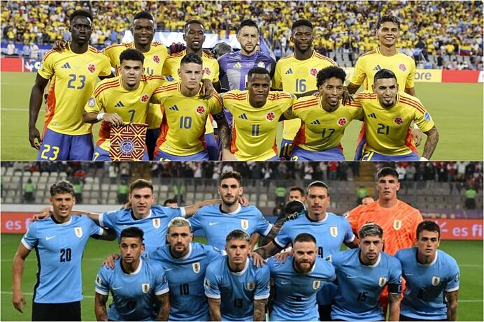 La formación titular de Uruguay vs. Colombia por la fecha 11 de Eliminatorias al Mundial.
