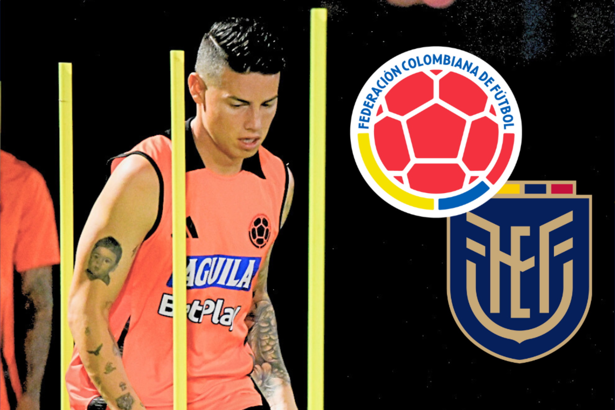 James Rodríguez no jugaría con Colombia vs. Ecuador por lesión previa a la convocatoria