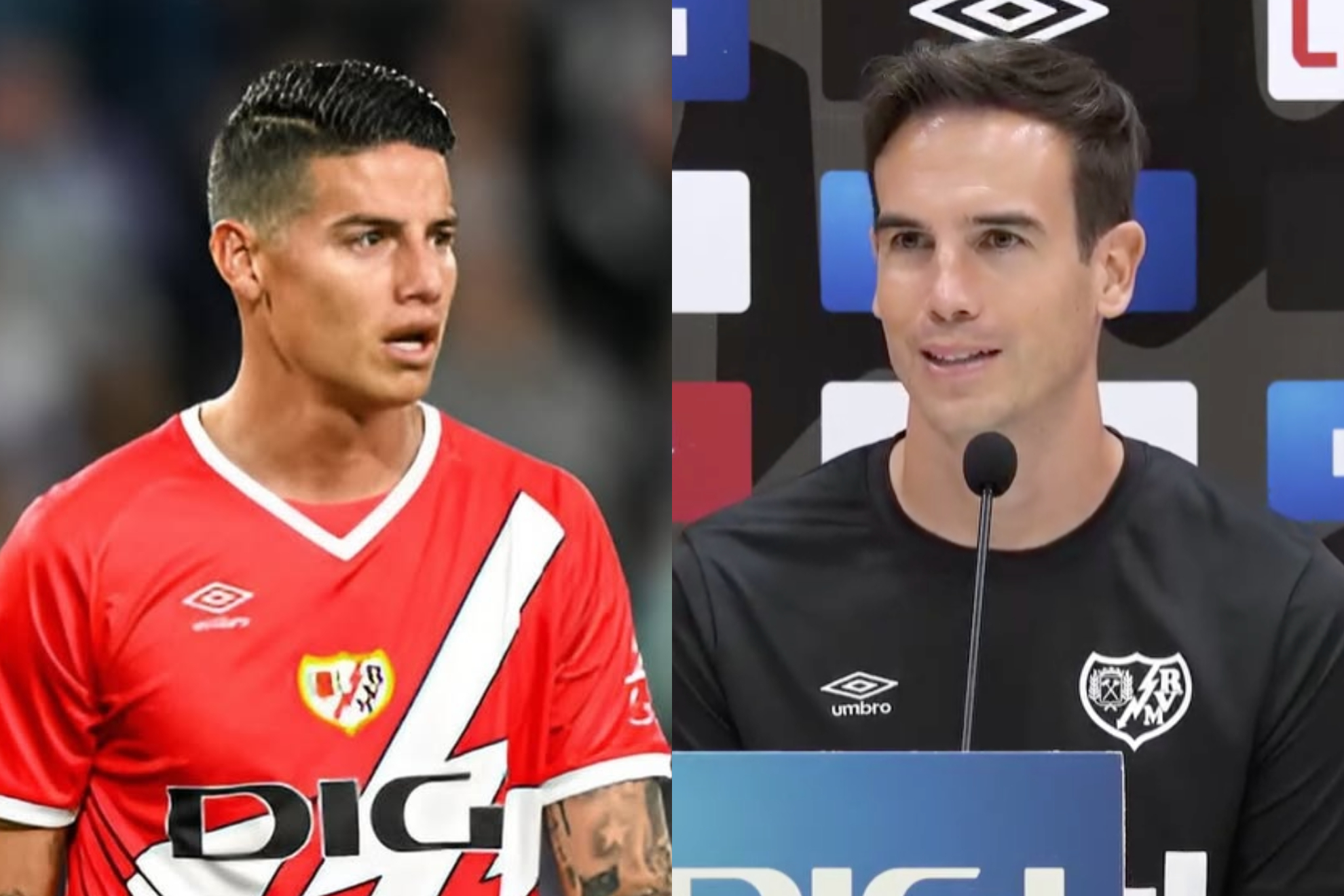 Íñigo Pérez habló de por qué no ha jugado James Rodríguez y lo que tiene que hacer en Rayo Vallecano
