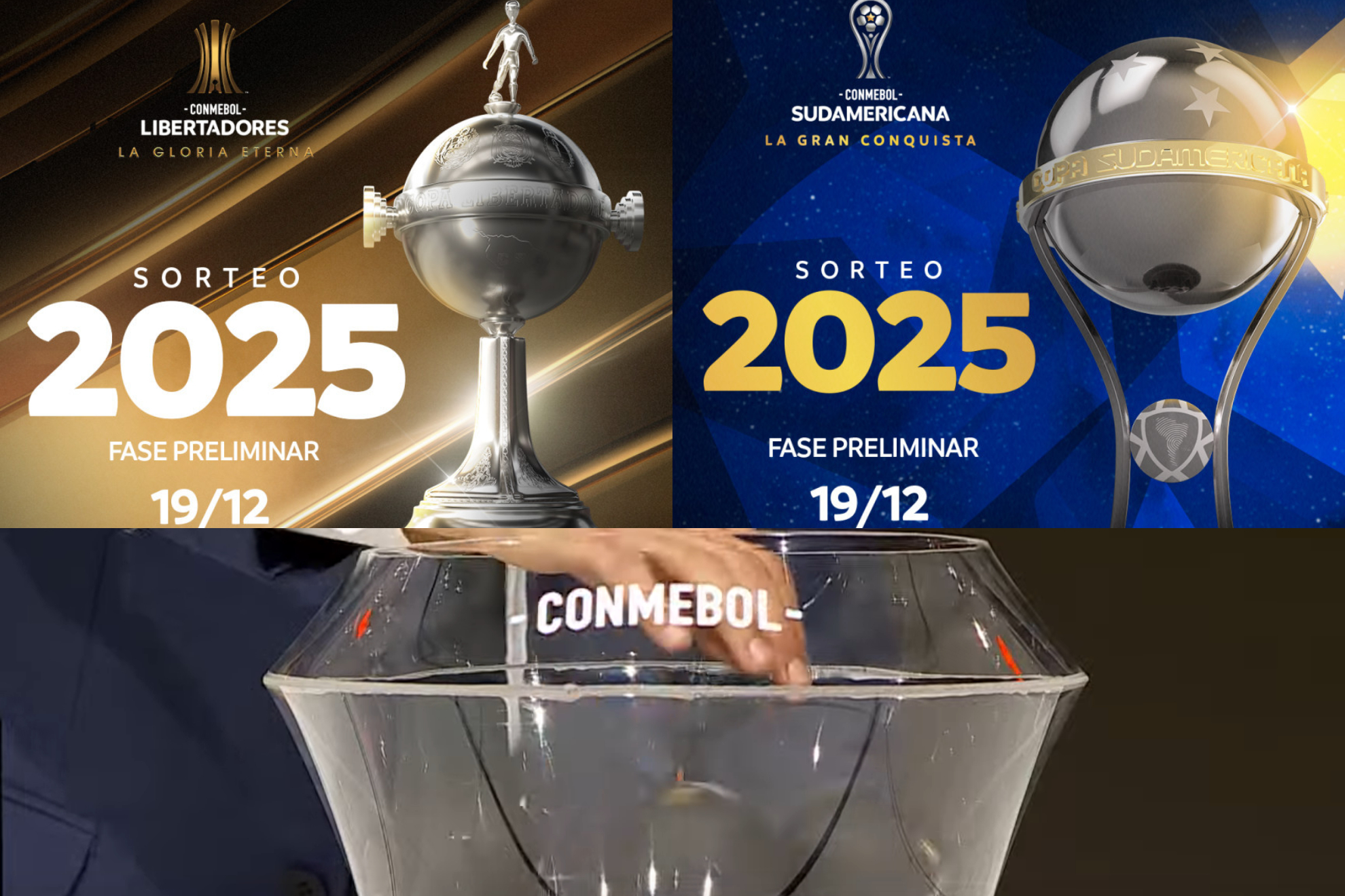 En vivo los sorteos de Copa Libertadores y Copa Sudamericana 2025: hora, canal y reglas