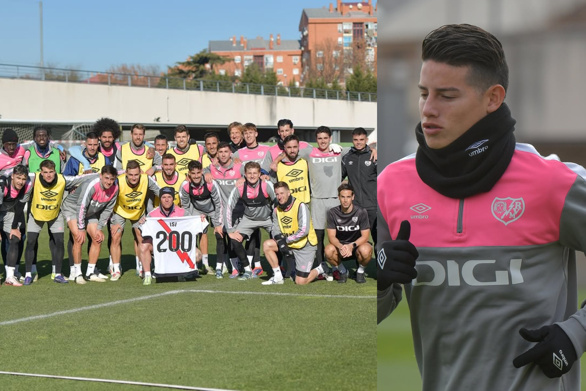 James Rodríguez no pareció en entrenamiento del Rayo Vallecano del lunes 30 de diciembre del 2024