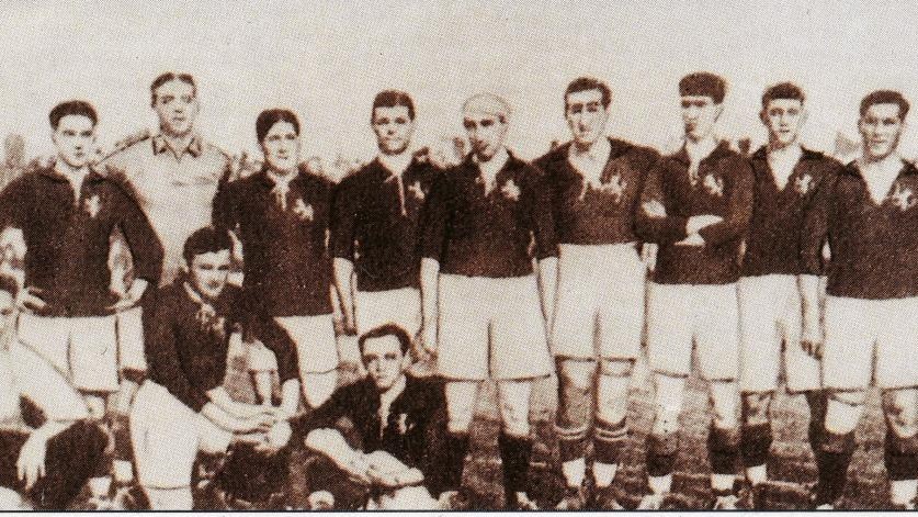 Selección Española antes de su debut en los Juegos Olímpicos de Amberes