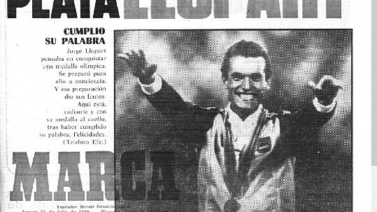 Jordi Llopart, portada de MARCA con la medalla de plata ganada en Moscú