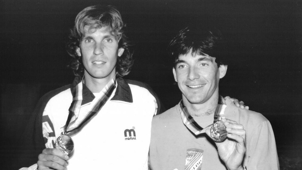 Sergio Casal y Emiio Sánchez Vicario, con sus medallas
