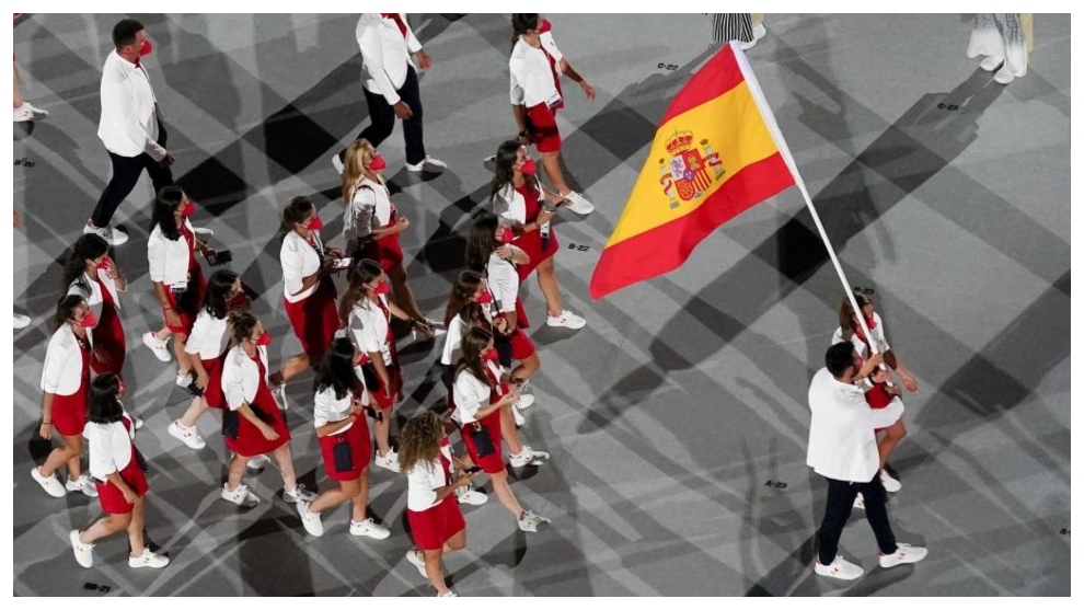 Saúl y Mireia, en el desfile.
