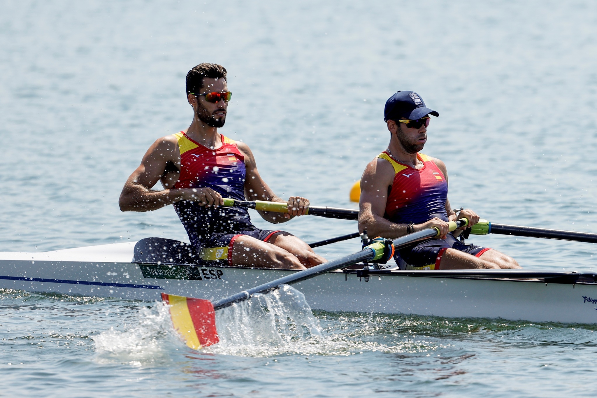 Jaime Canalejo y Javier García durante el dos sin timonel masculino de remo