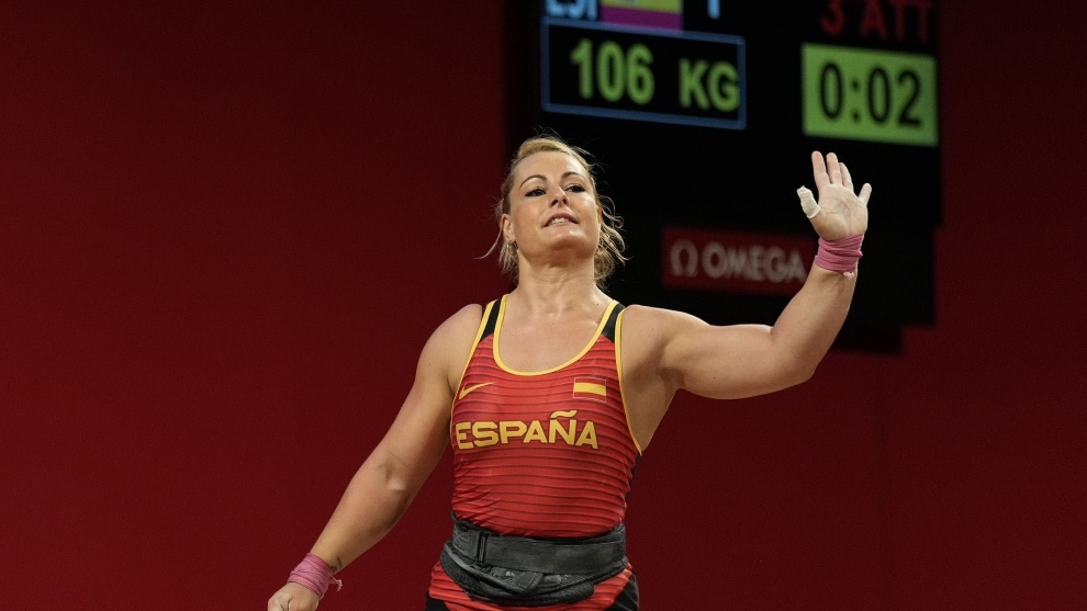 Lydia Valentín, en plena competición