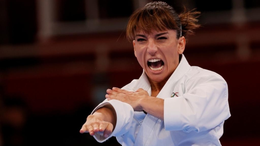 Sandra Sánchez, en su debut olímpico en Tokio.