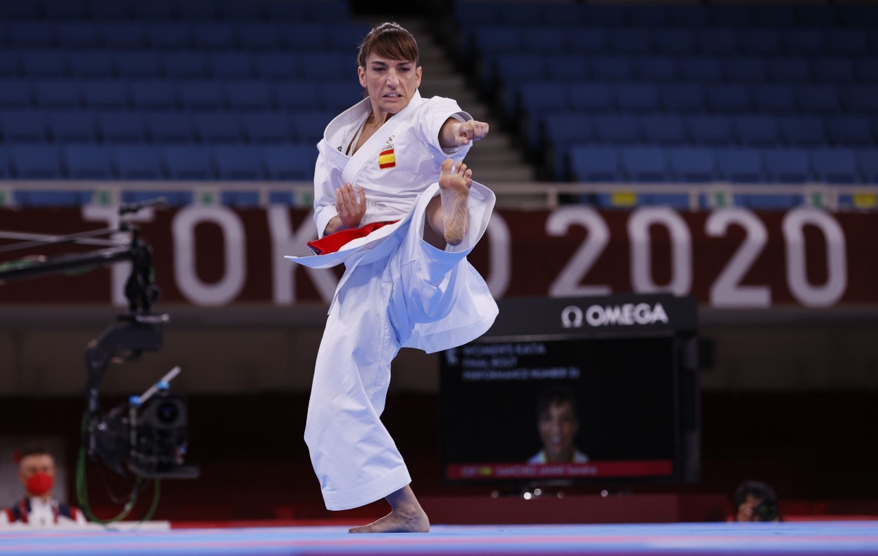 Sandra Sánchez, durante la final de katas.