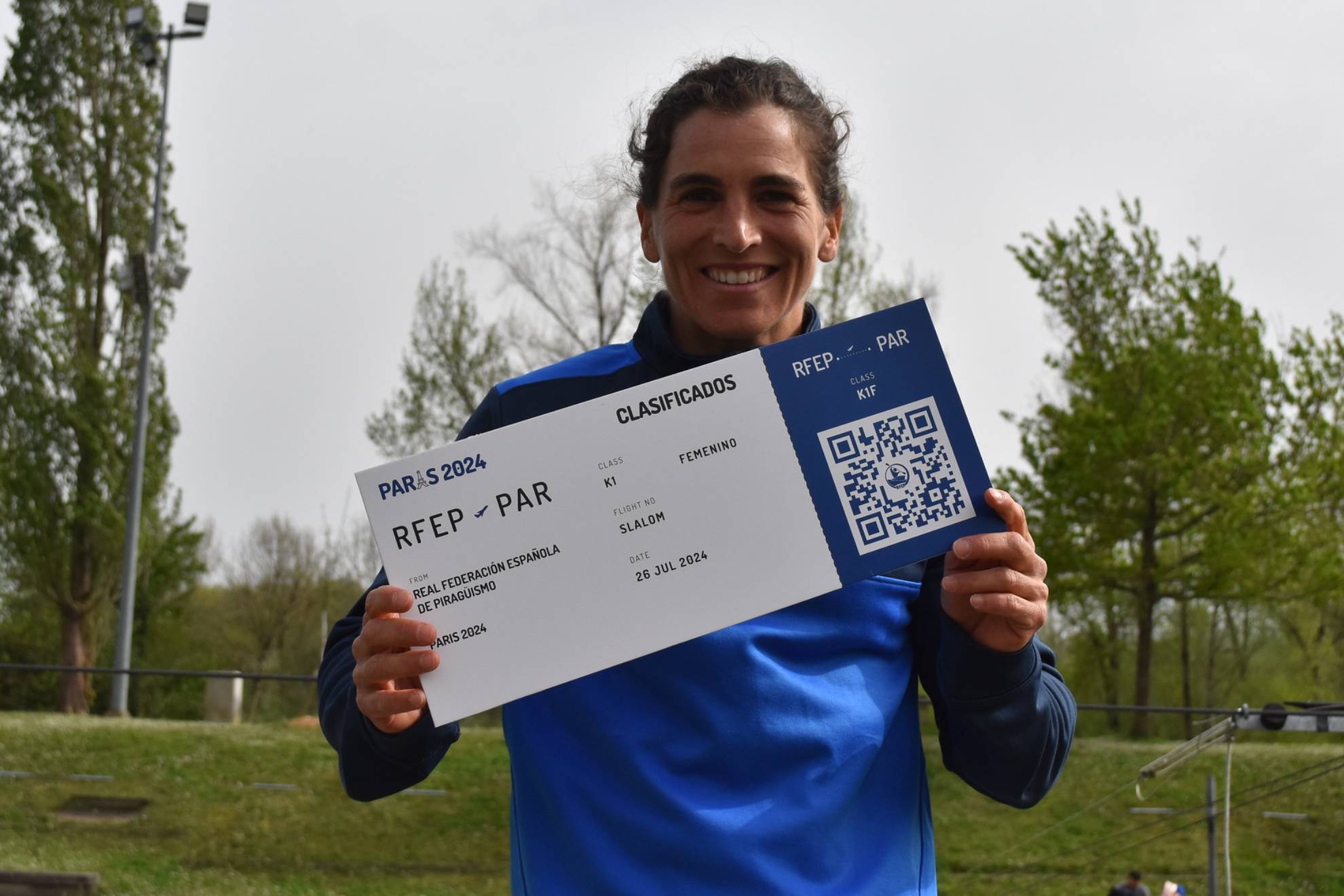 Maialen Chourraut tras clasificarse para los Juegos Olímpicos de 2024 / Federación Española de Remo