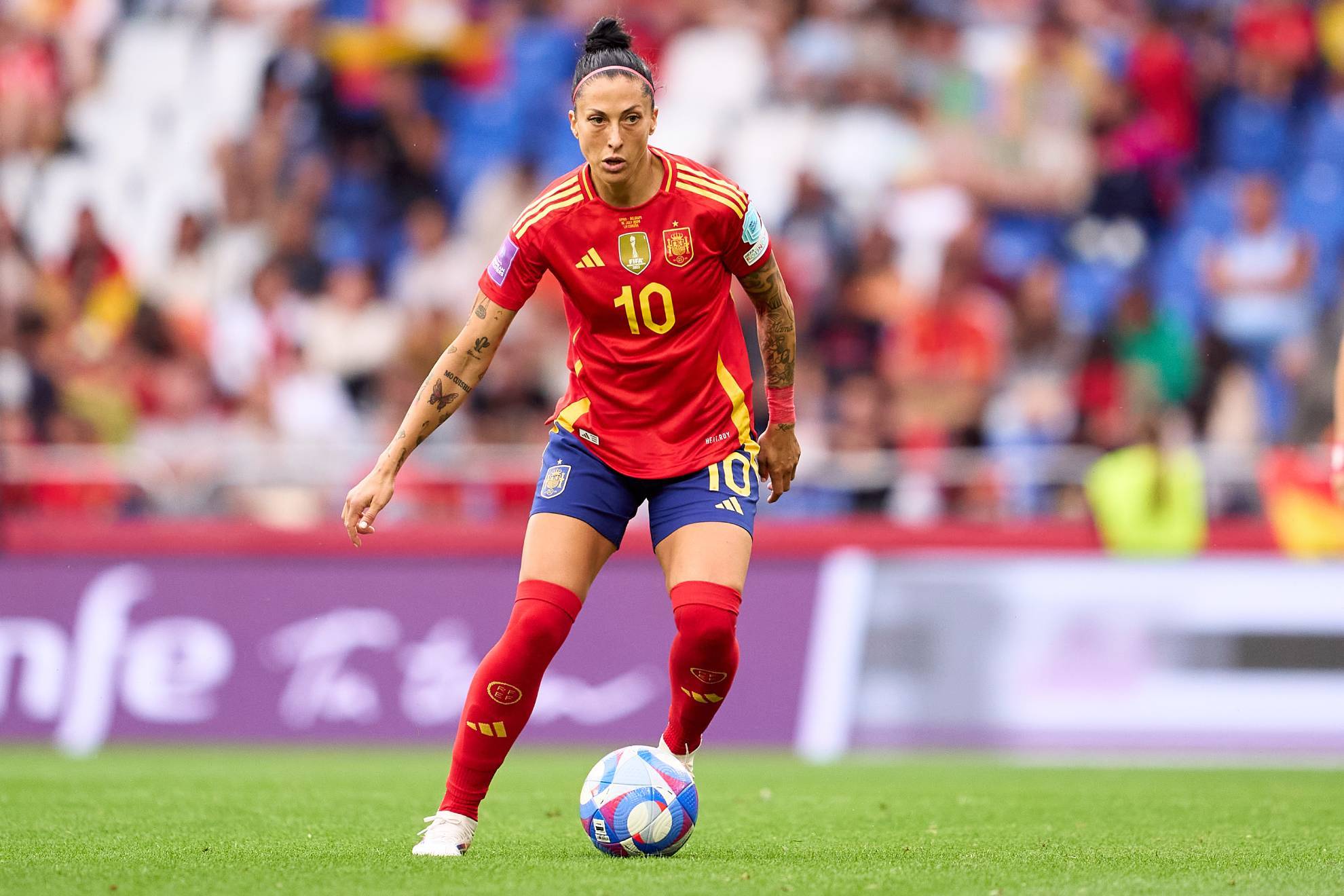 Jenni Hermoso, durante el partido ante Japón / GettyImages