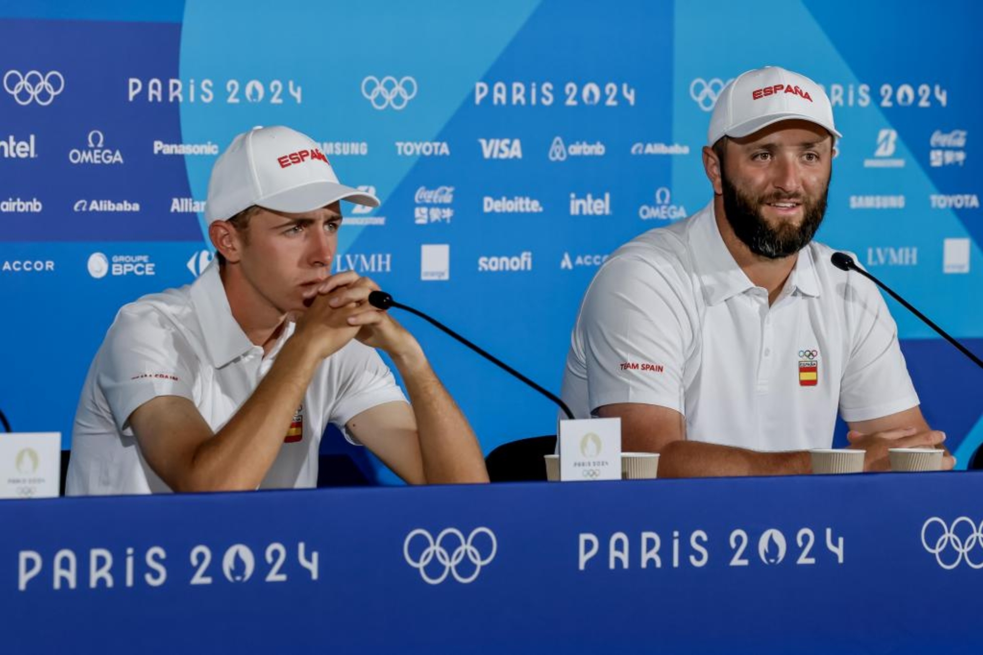 David Puig y Jon Rahm, en la conferencia de prensa