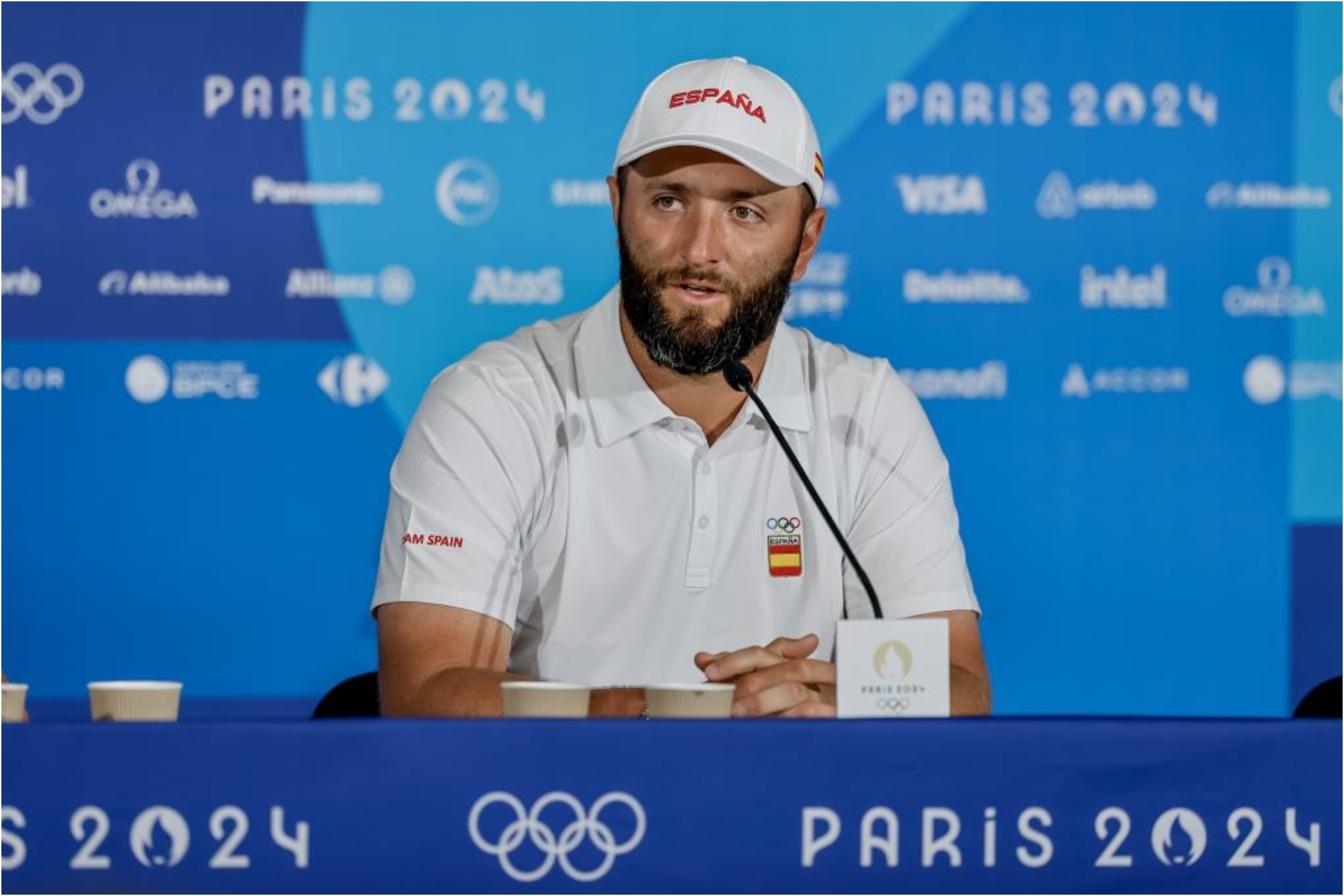 Jon Rahm en rueda de prensa previa a su andadura en los Juegos Olímpicos de París