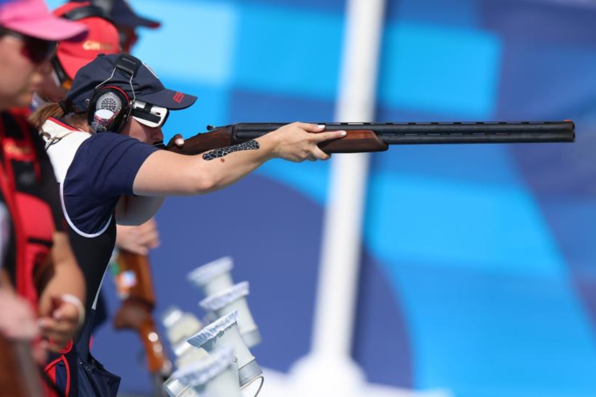 Mar Molné en la final de tiro olímpico de París.
