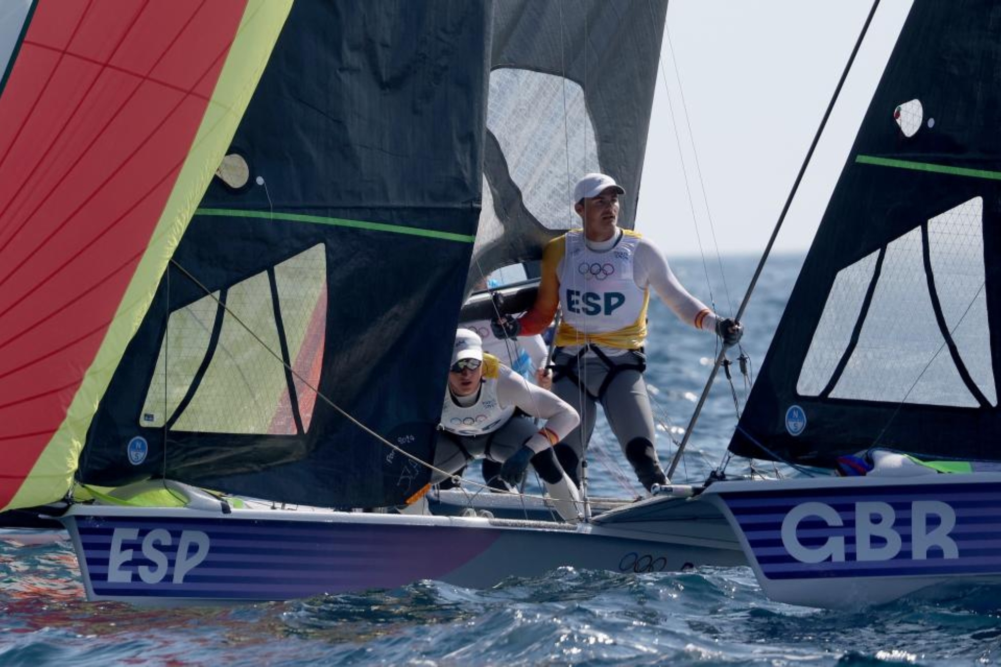 Diego Botín y Florian Trittel, en la Medal Race de Marsella.