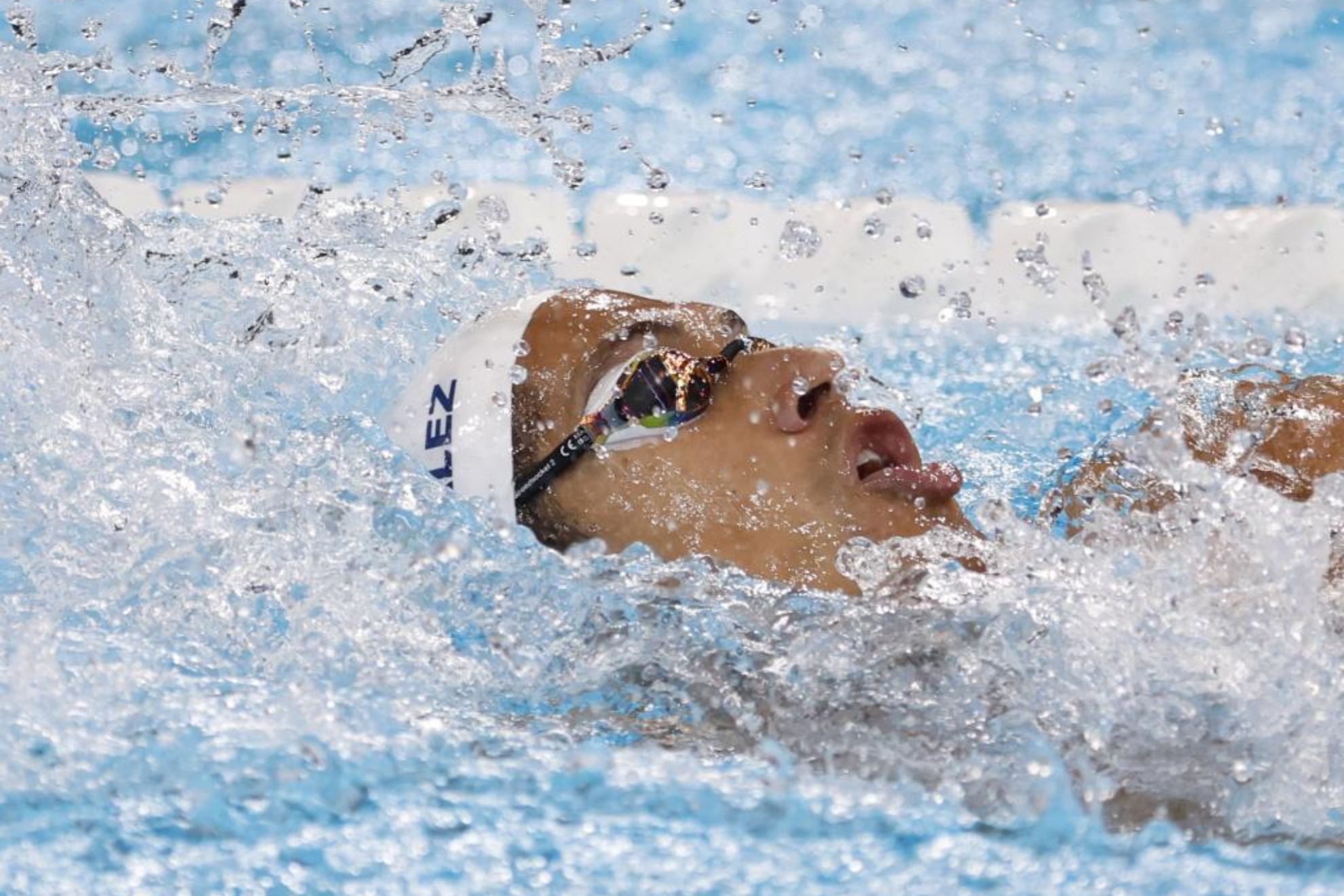 Hugo González, en la prueba de 200 espalda