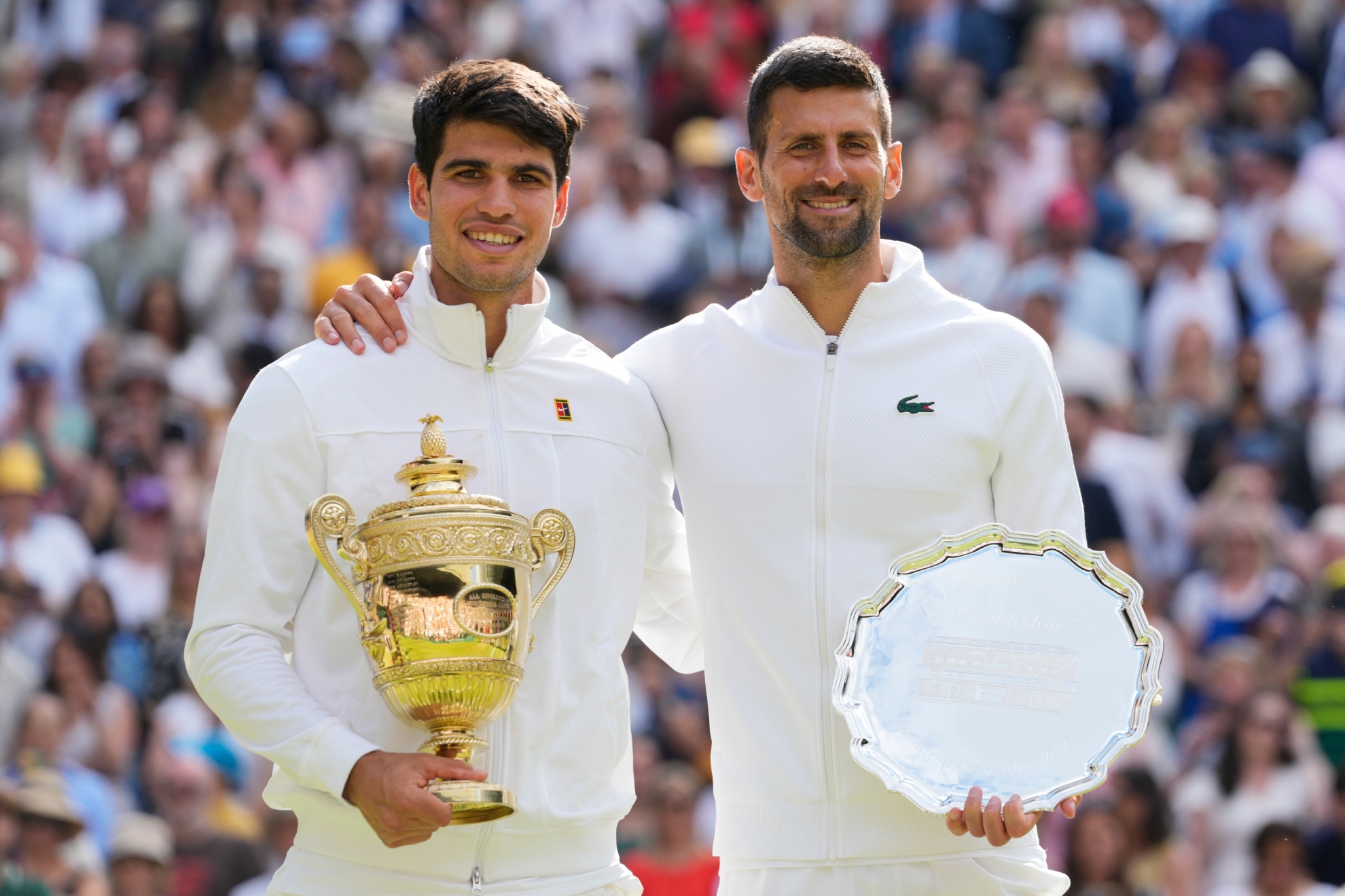 Alcaraz y Djokovic, en la final de Wimbledon