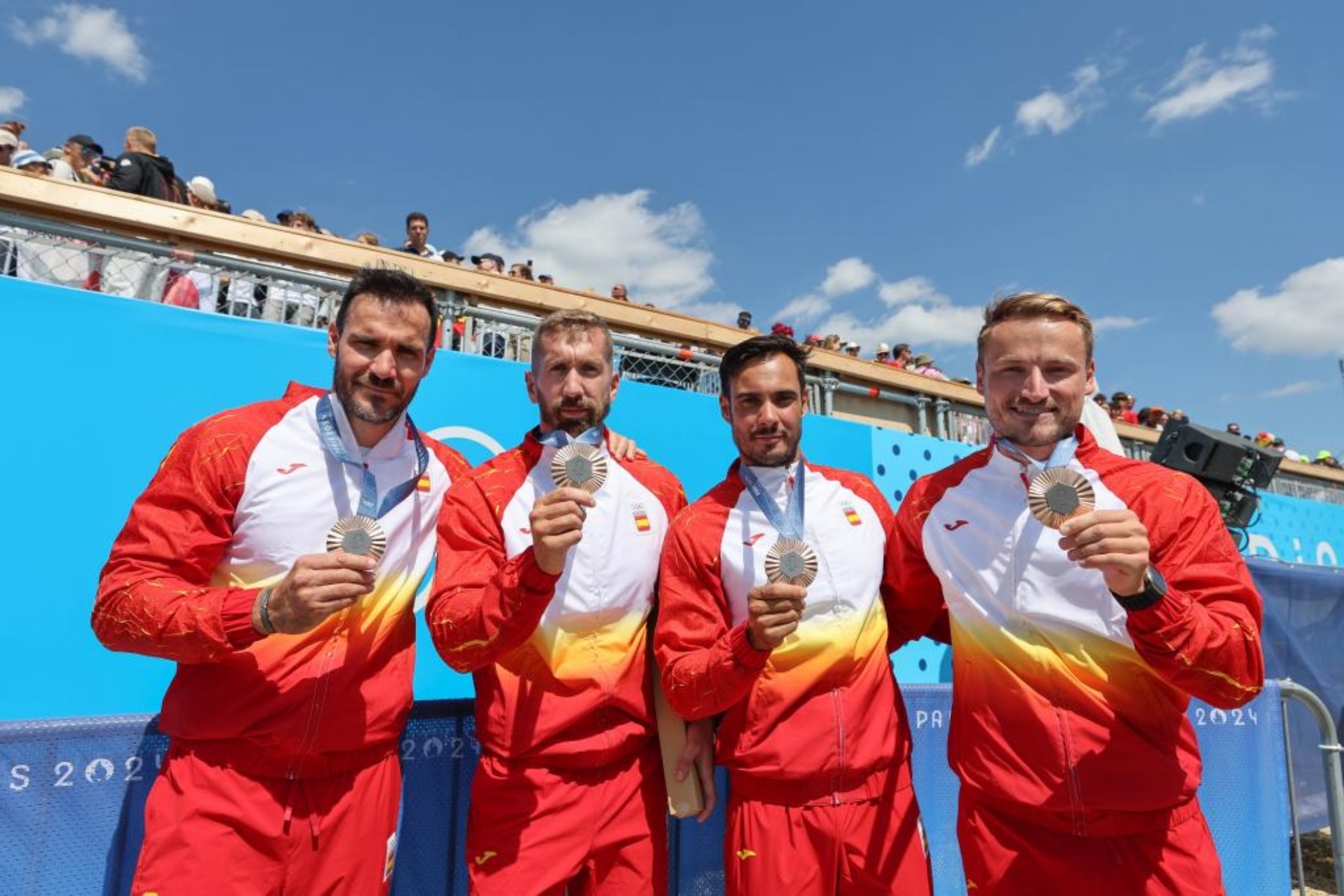 Saúl Craviotto, Carlos Arévalo, Rodrigo Germade y Marcus Cooper