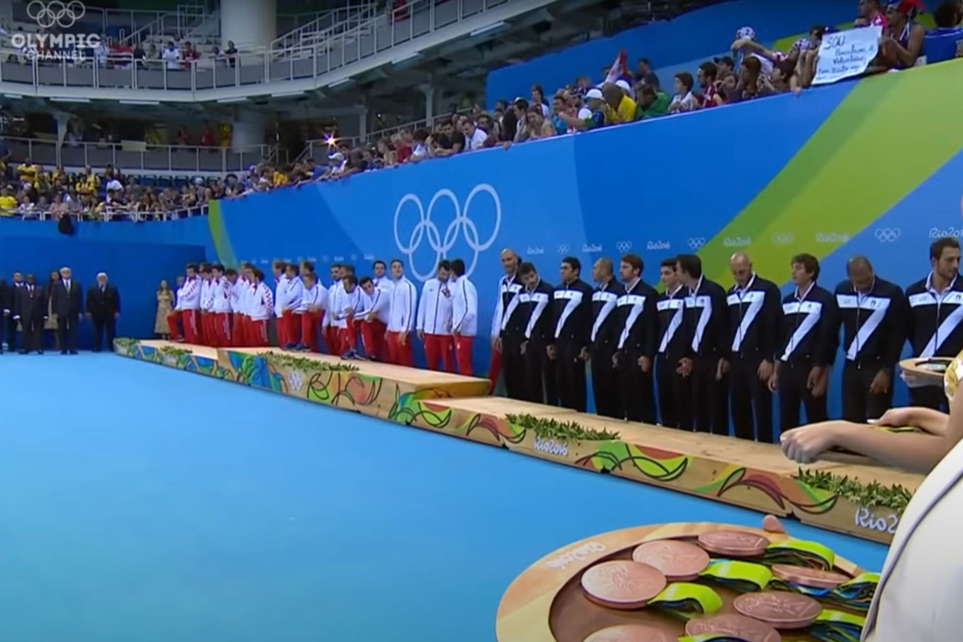 Podio de Río 2016: Italia, bronce; Croacia, plata y Serbia, oro