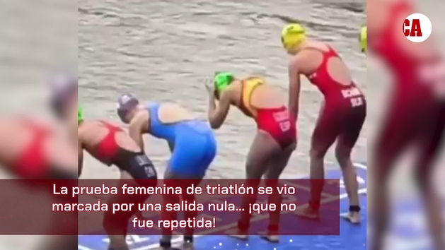 Así fue la salida nula que protestaron las triatletas españolas