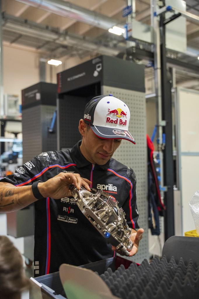 Jorge Martín, en la fábrica de Brembo.