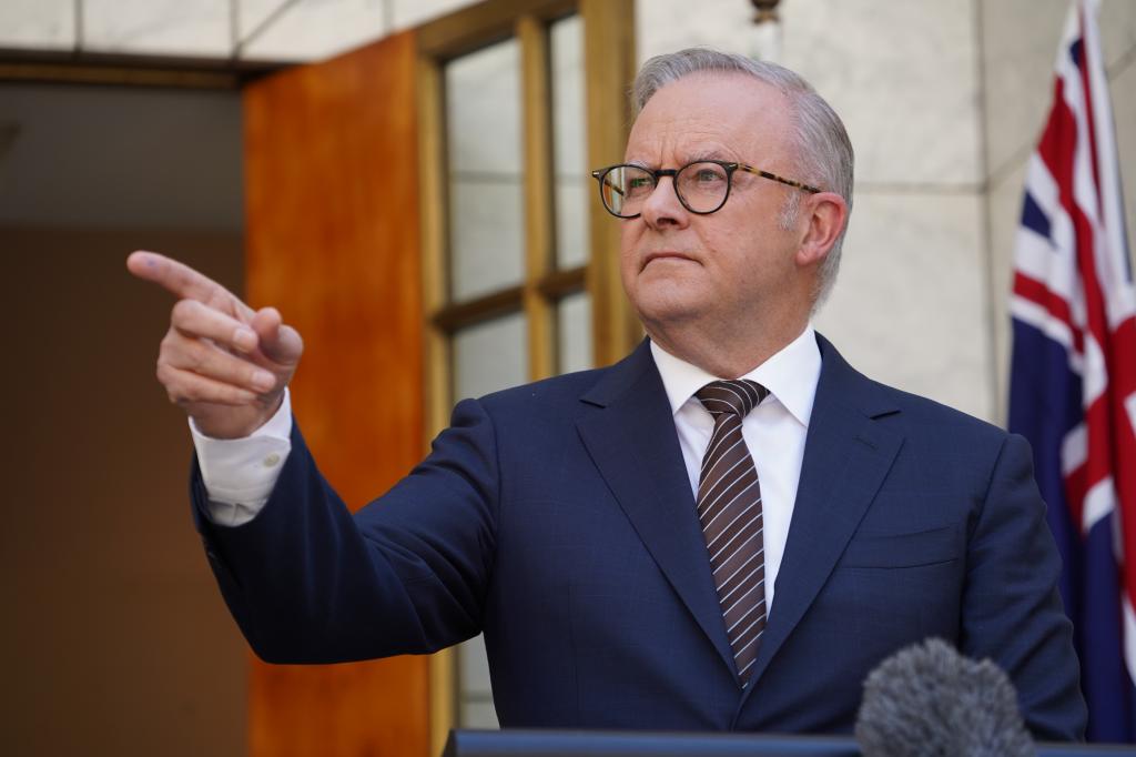 El primero ministro de Australia, Anthony Albanese.