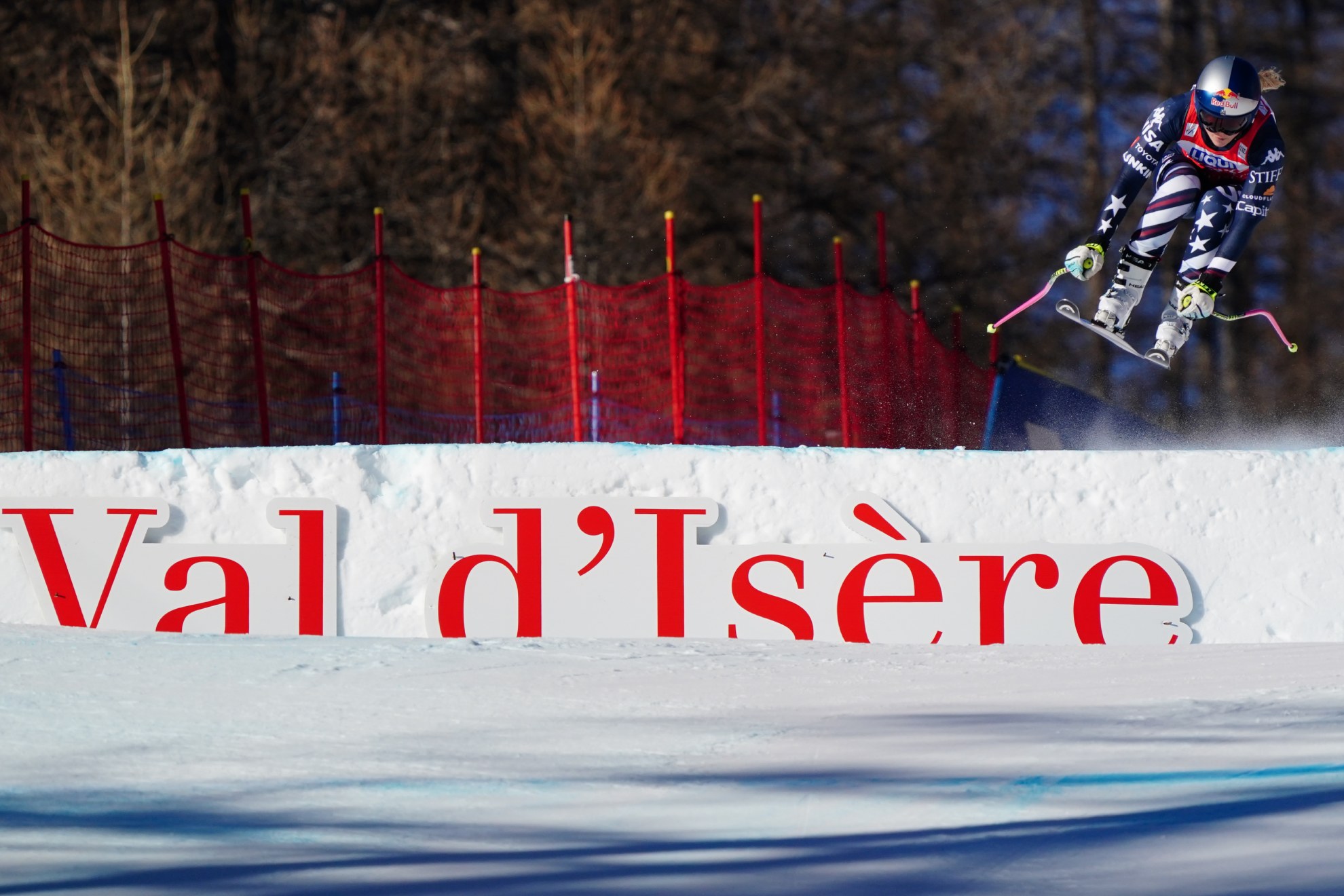 Un momento de la bajada de Lindsey Vonn.