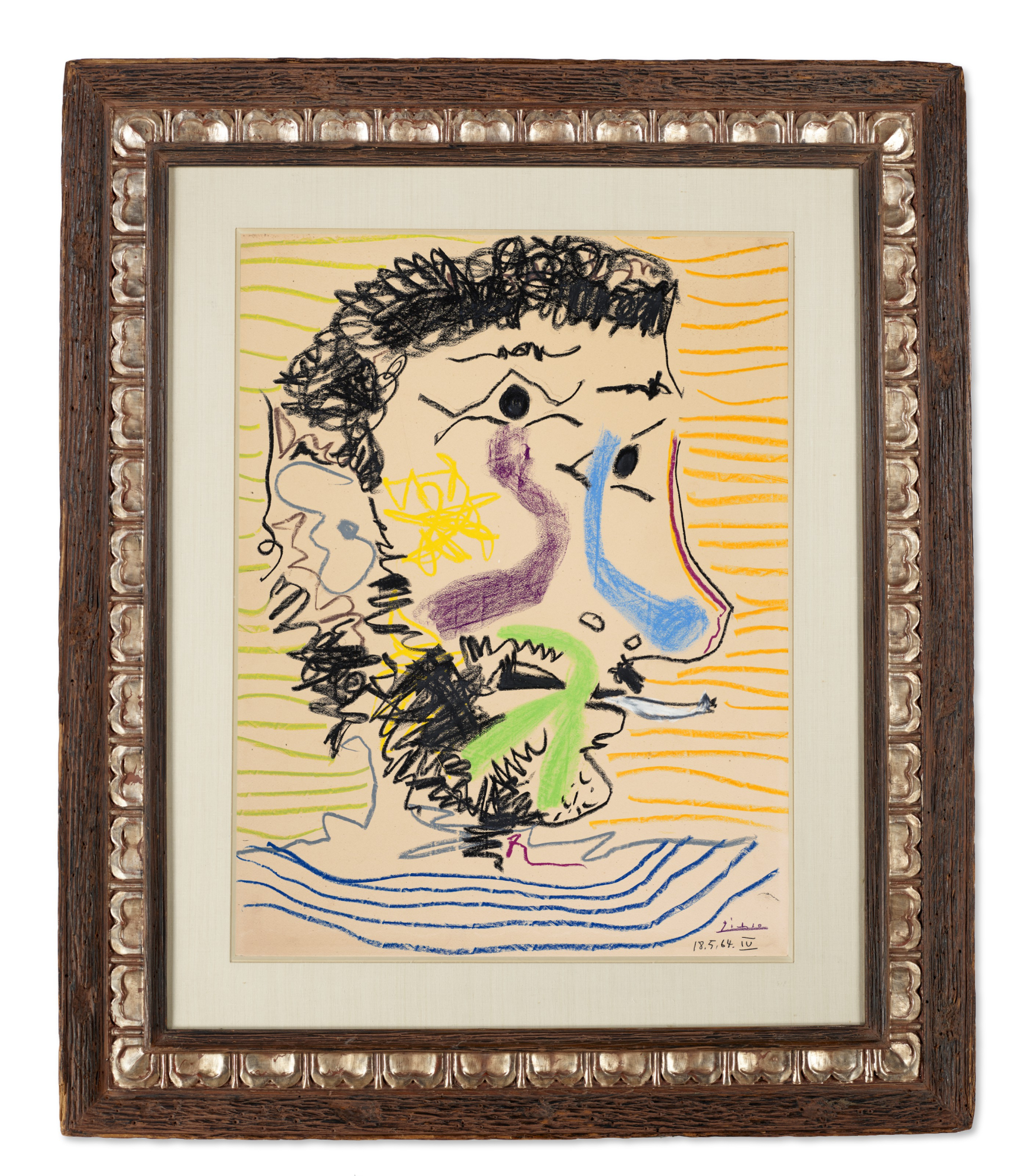 Tête d'homme barbu à la cigarrillo