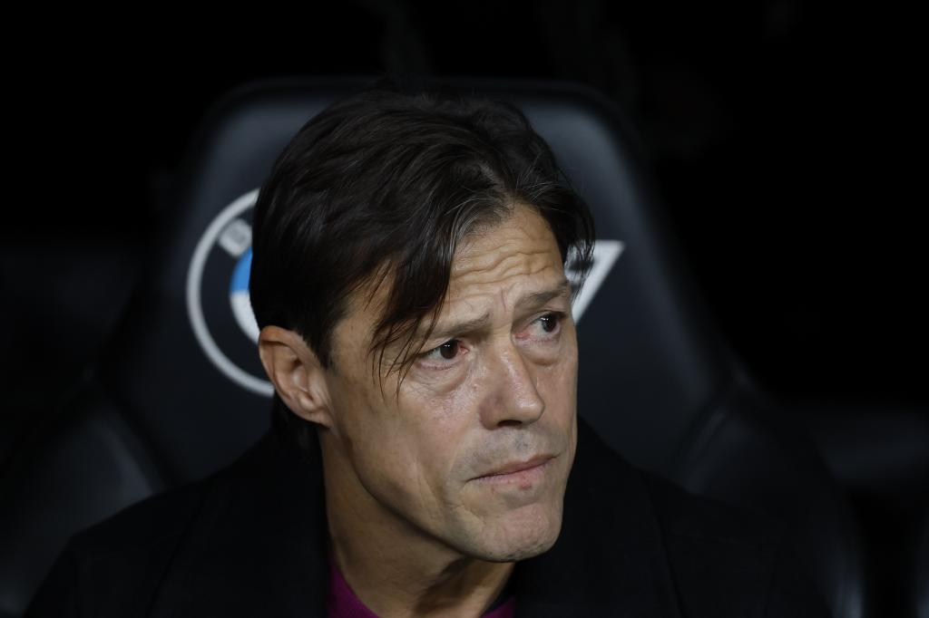 El entrenador del Sevilla, Matías Almeyda, antes del encuentro de la jornada 17 de LaLiga entre Real Madrid y Sevilla FC celebrado este sábado en el estadio Santiago Bernabéu, en Madrid.