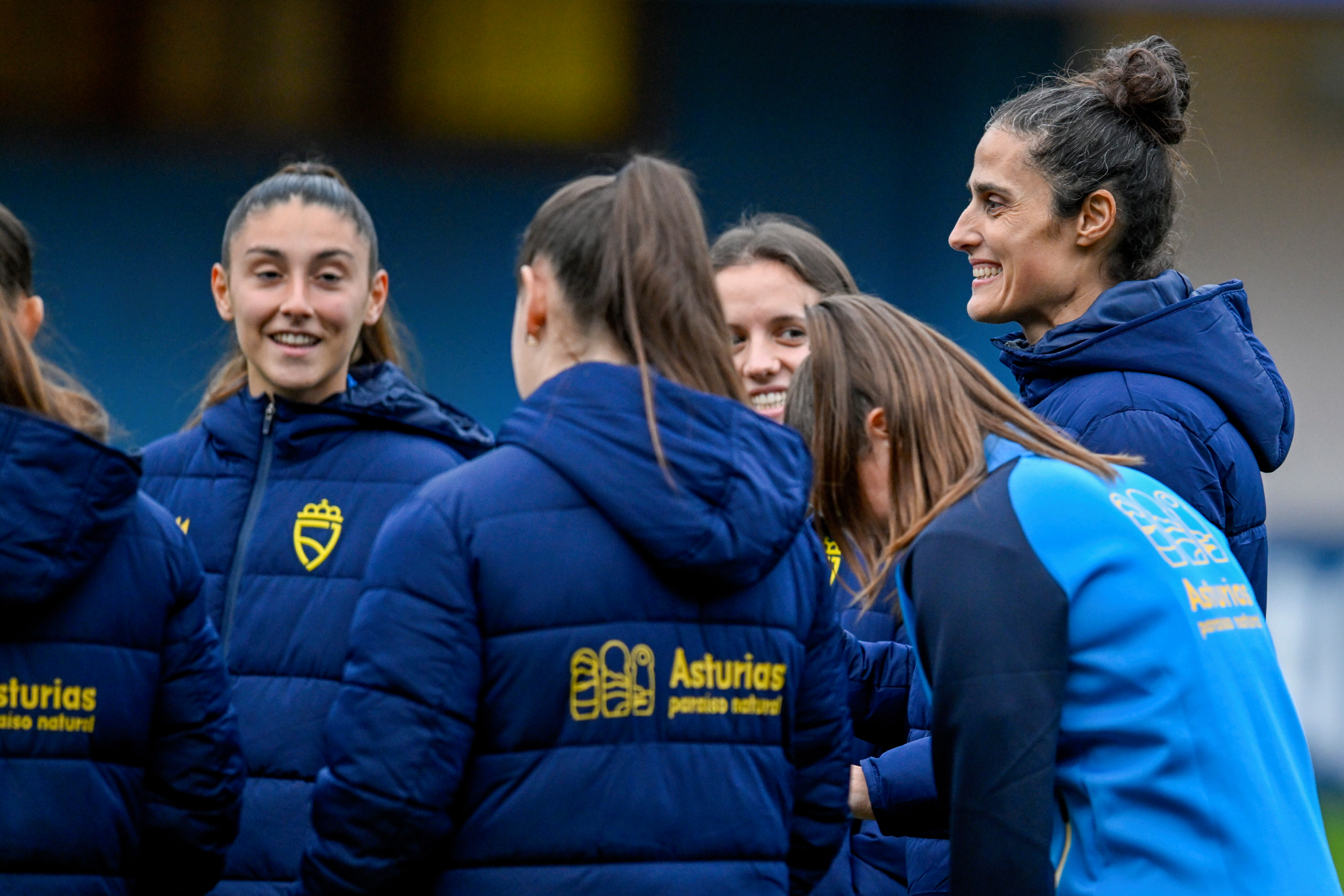 Montse Tomé, en el estadio Román Suárez Puertas de Avilés