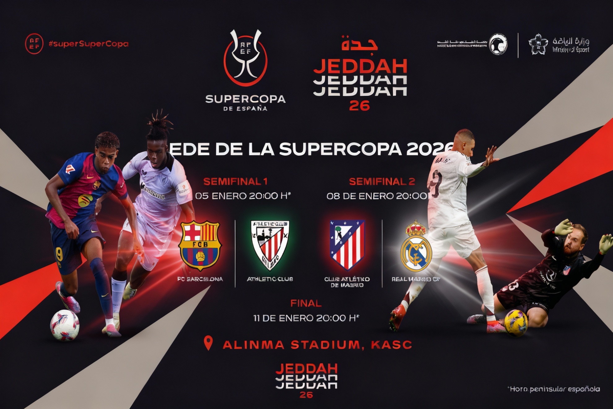 Las semifinales son el 7 y 8 de enero, y el 11 la gran final.