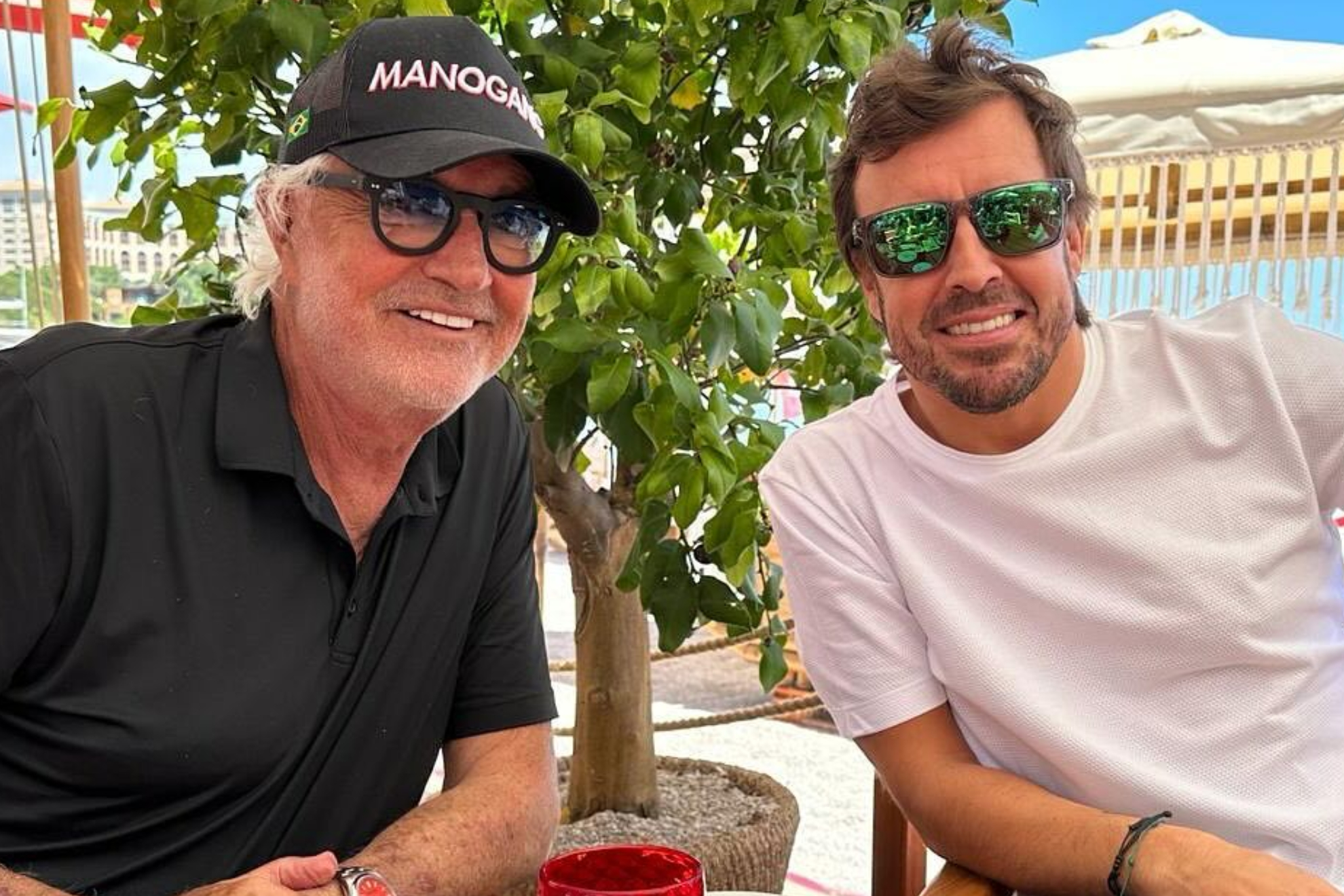 Flavio Briatore, con Fernando Alonso.