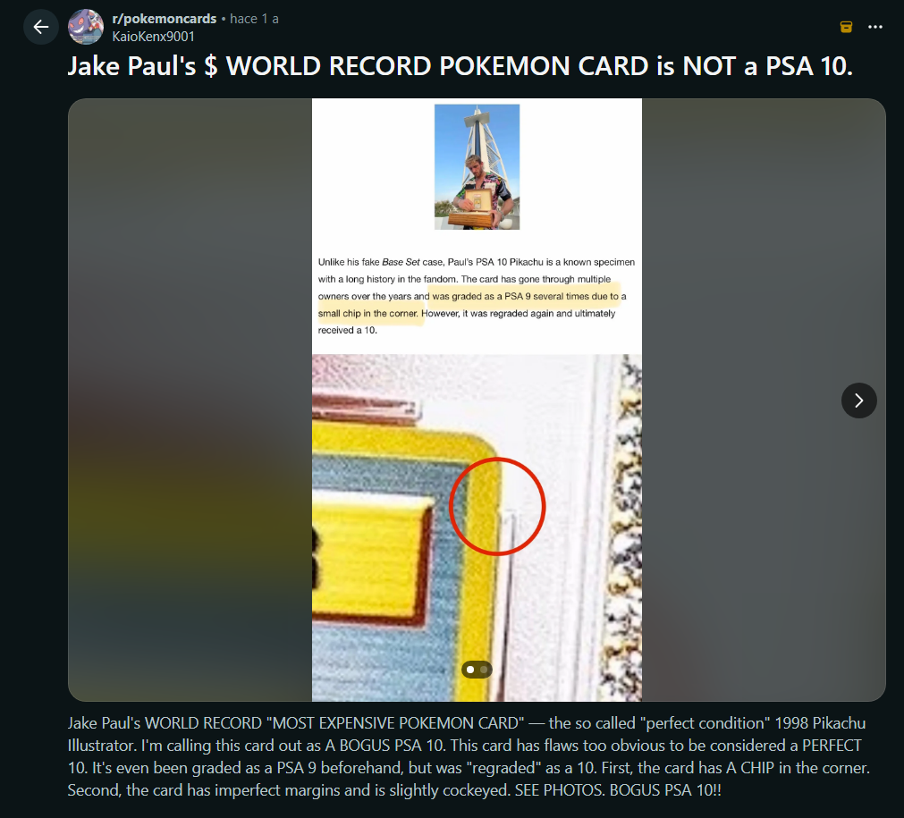 La mejor inversin de Logan Paul es una carta de Pokmon que compr por 5,3  millones y ahora vale ms del triple