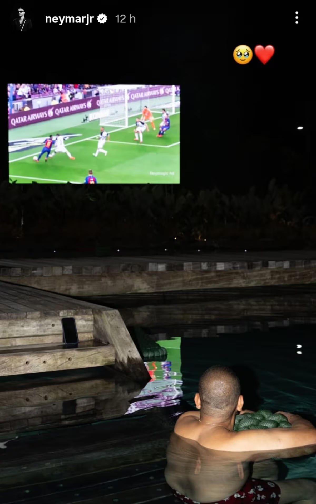 Neymar, en una imagen que ha mostrado en redes.