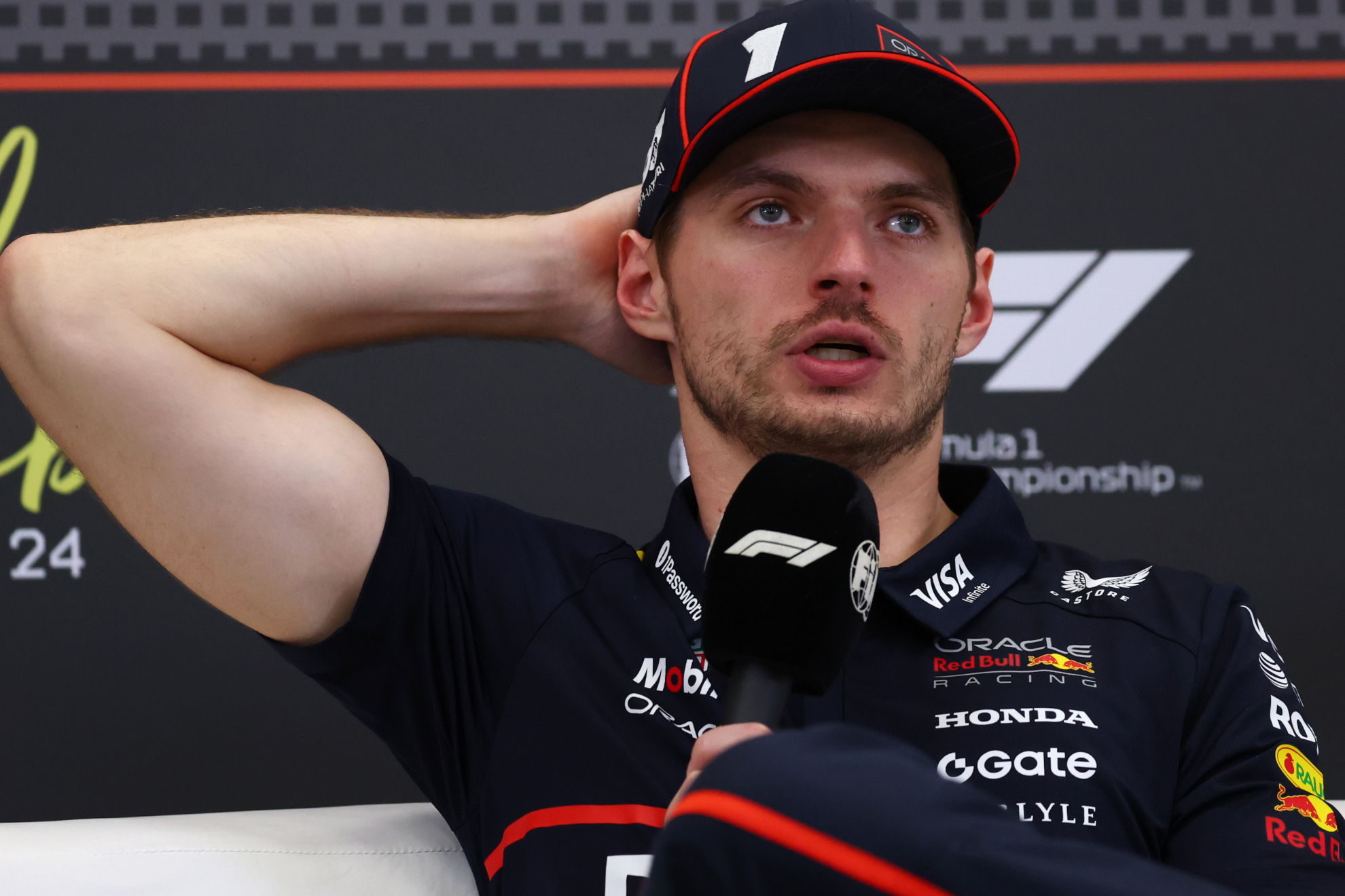 Max Verstappen, durante una rueda de prensa en Abu Dabi.