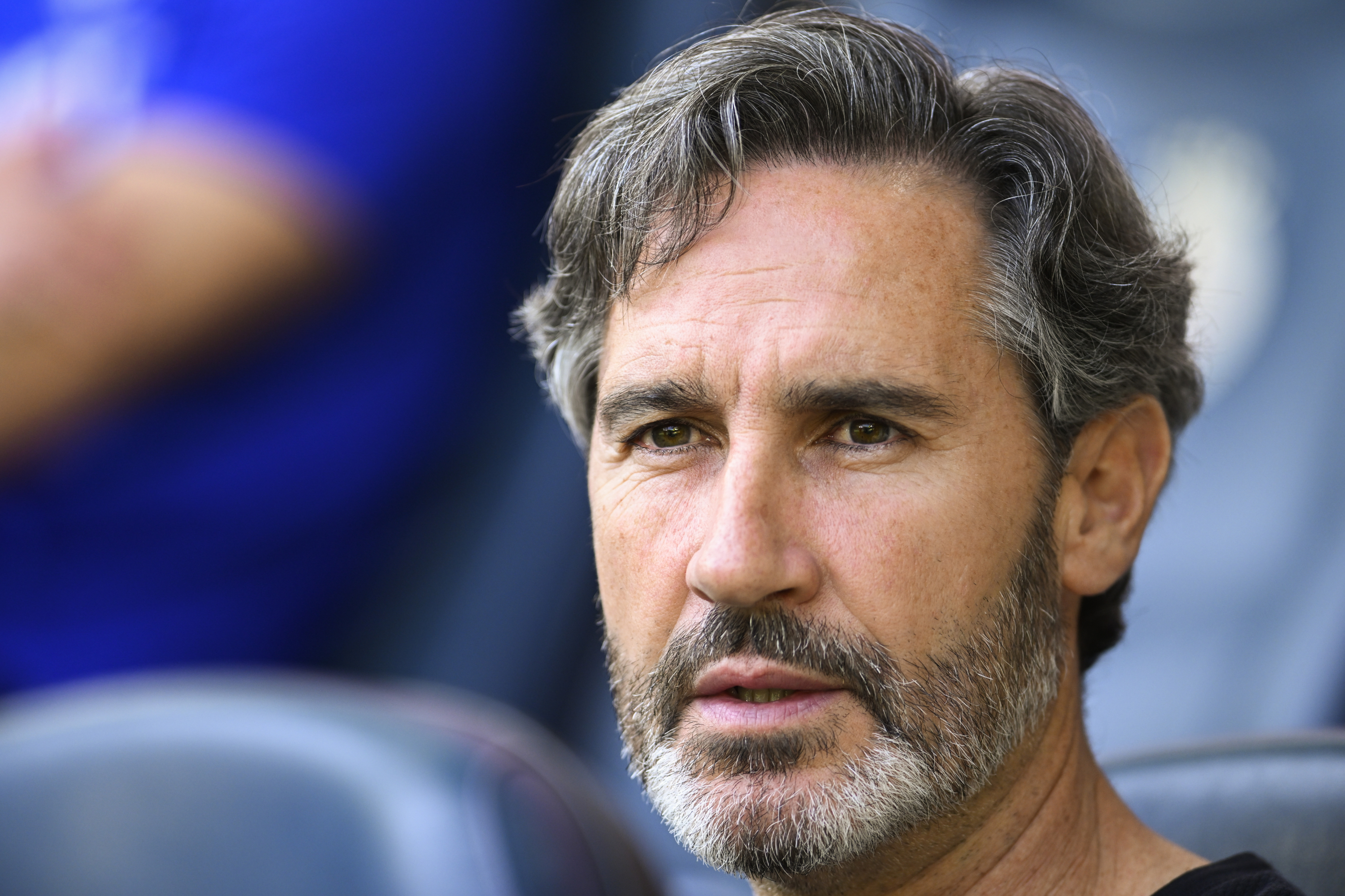 Vicente Moreno, durante uno de sus últimos partidos en el banquillo de Osasuna.