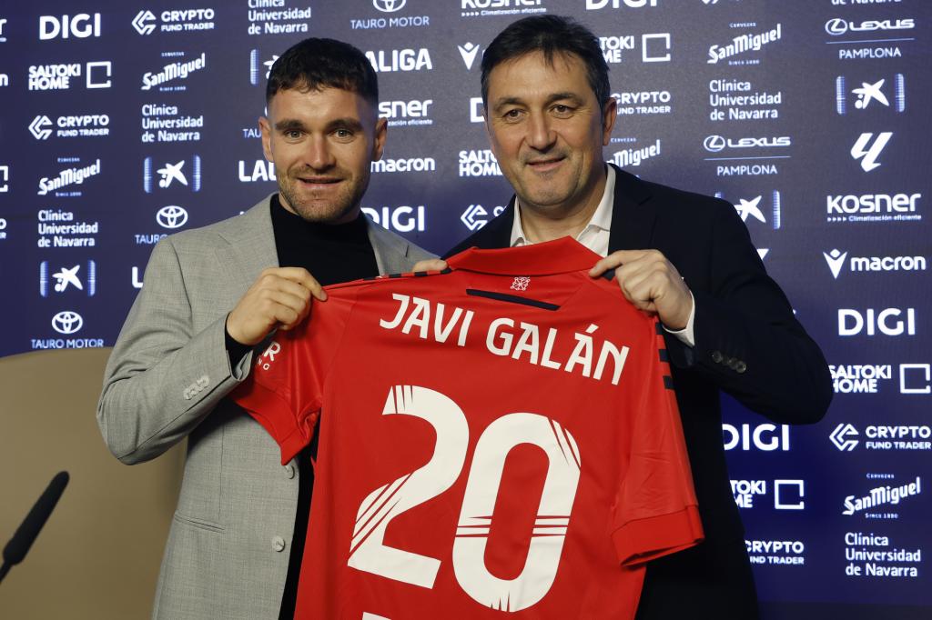Javi Galán, durante su presentación con Osasuna.