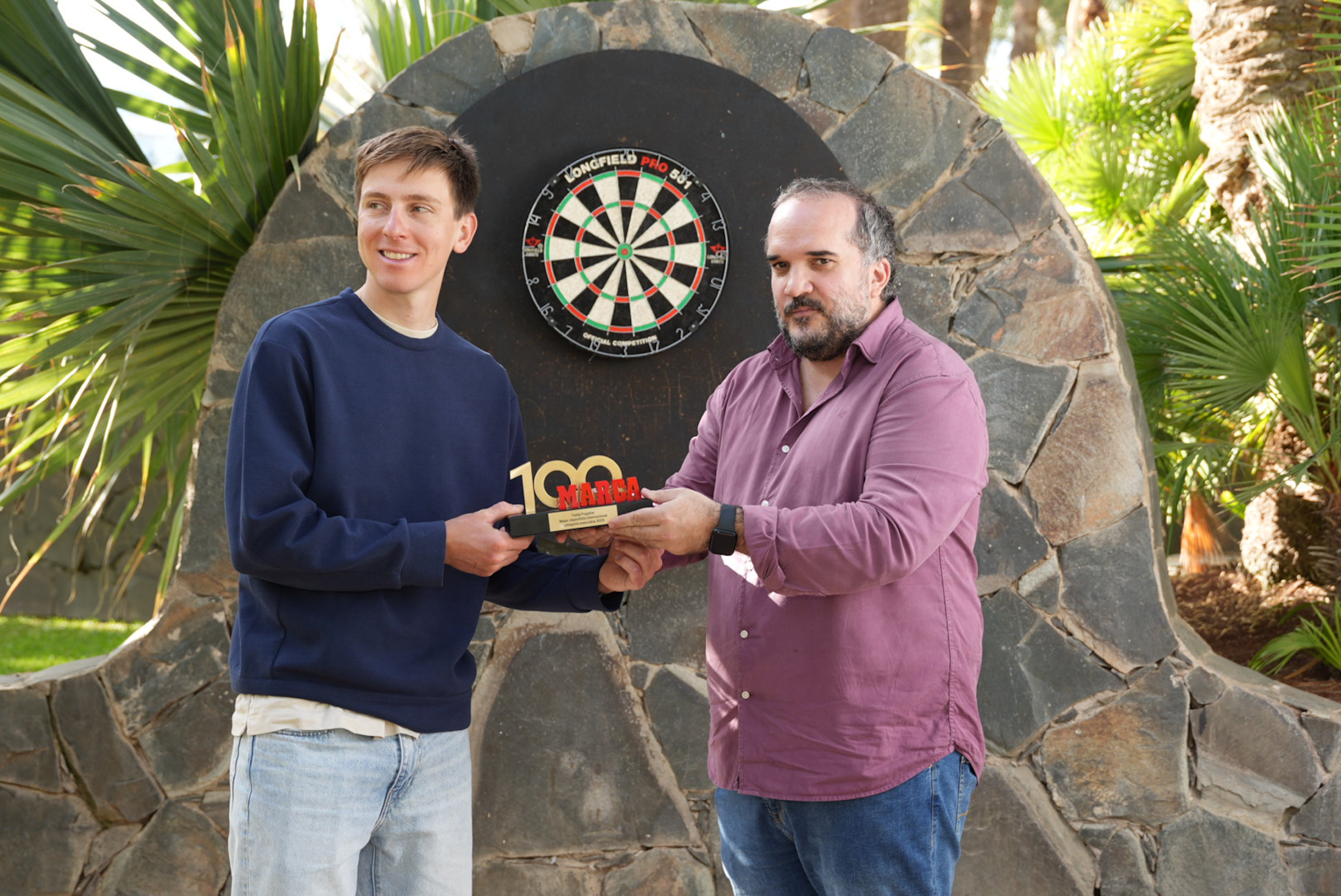 Pogacar, con la editorial MARCA.