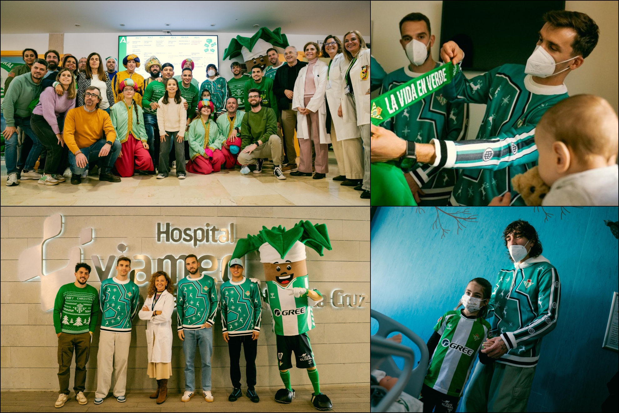 Betis stars spread festive cheer in Seville hospitals with annual Christmas visit - Real Betis news