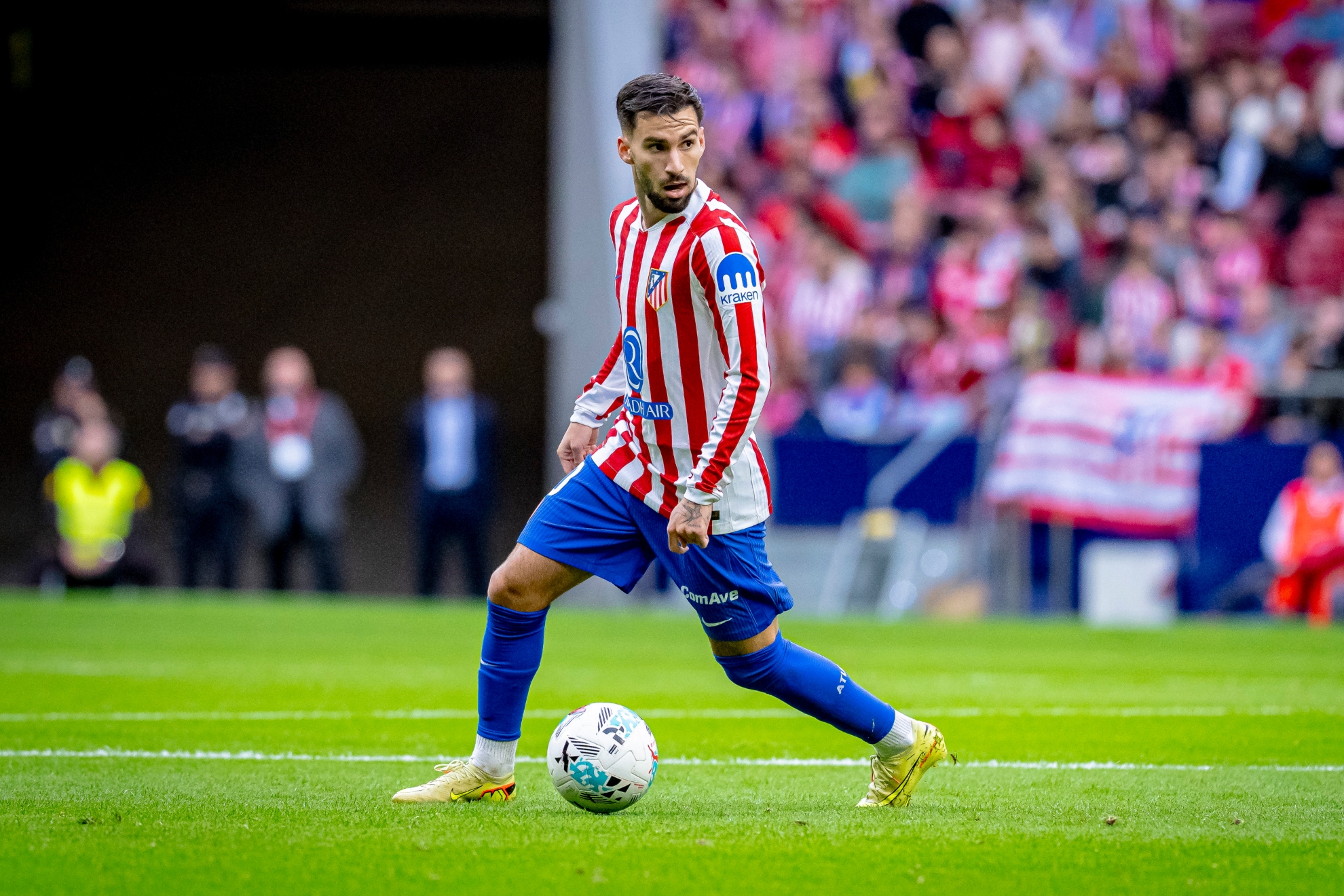 Baena, durante un partido del Atletico.