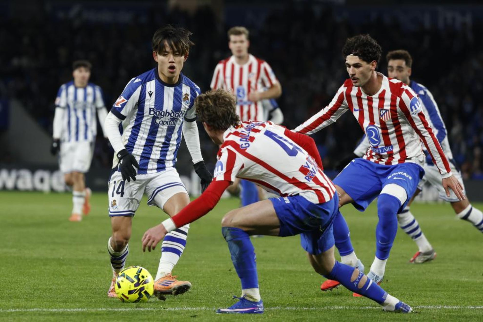 Partido del Atlético contra la Real Sociedad.
