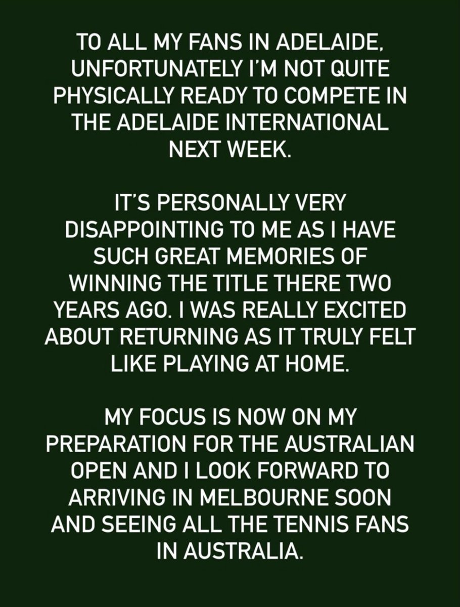 El comunicado de Djokovic.