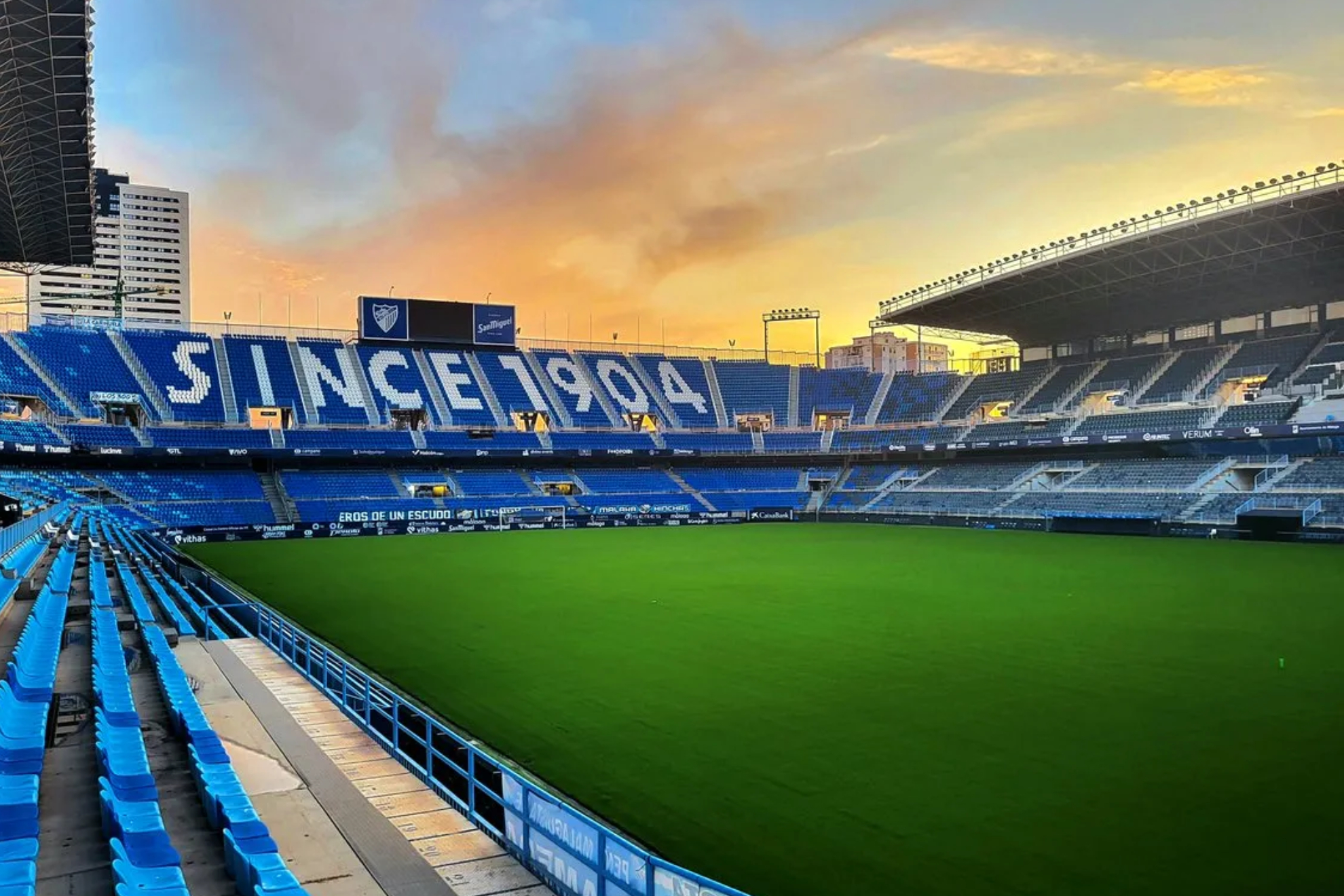 La Rosaleda, estadio del Málaga.
