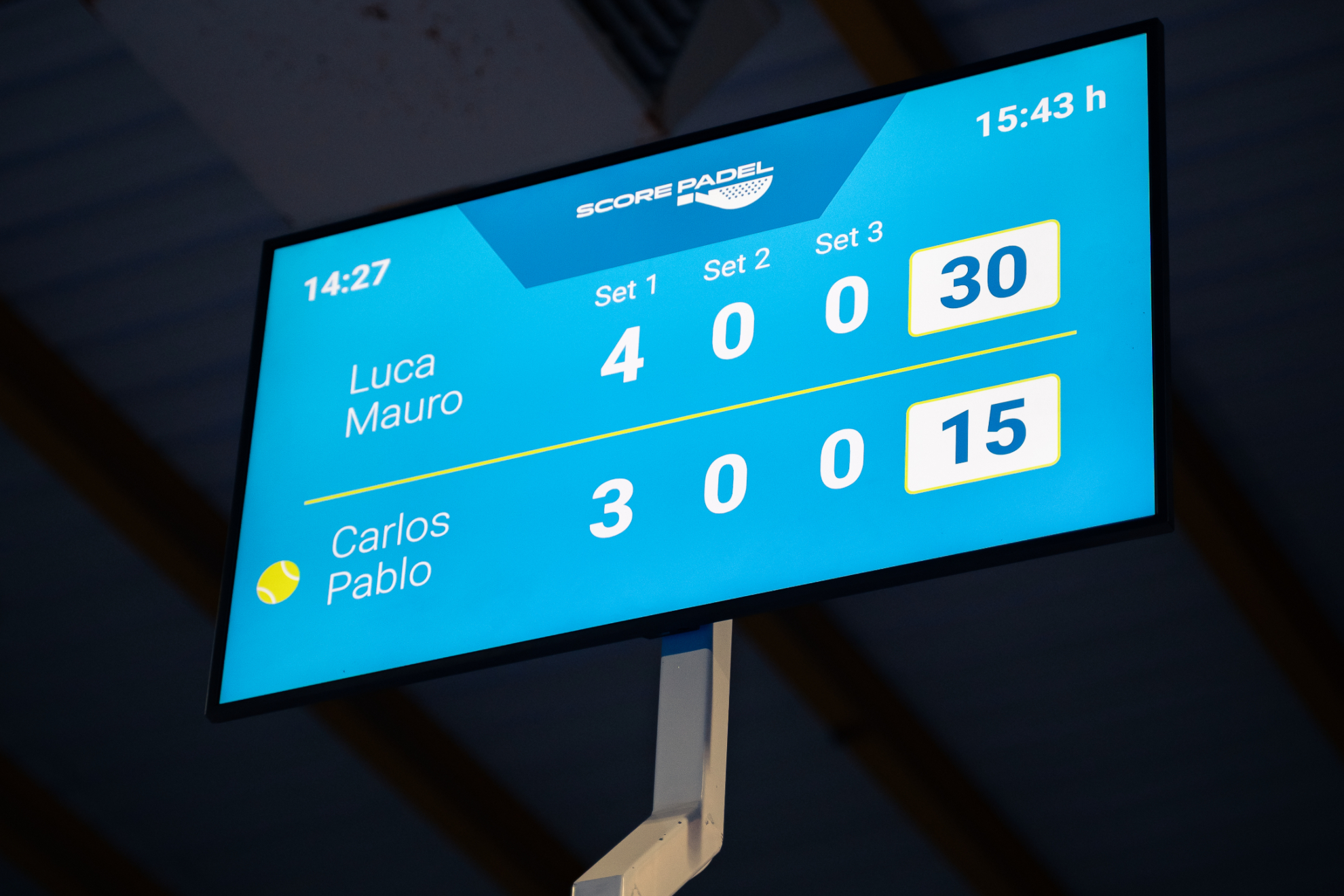 El marcador de Score Padel.