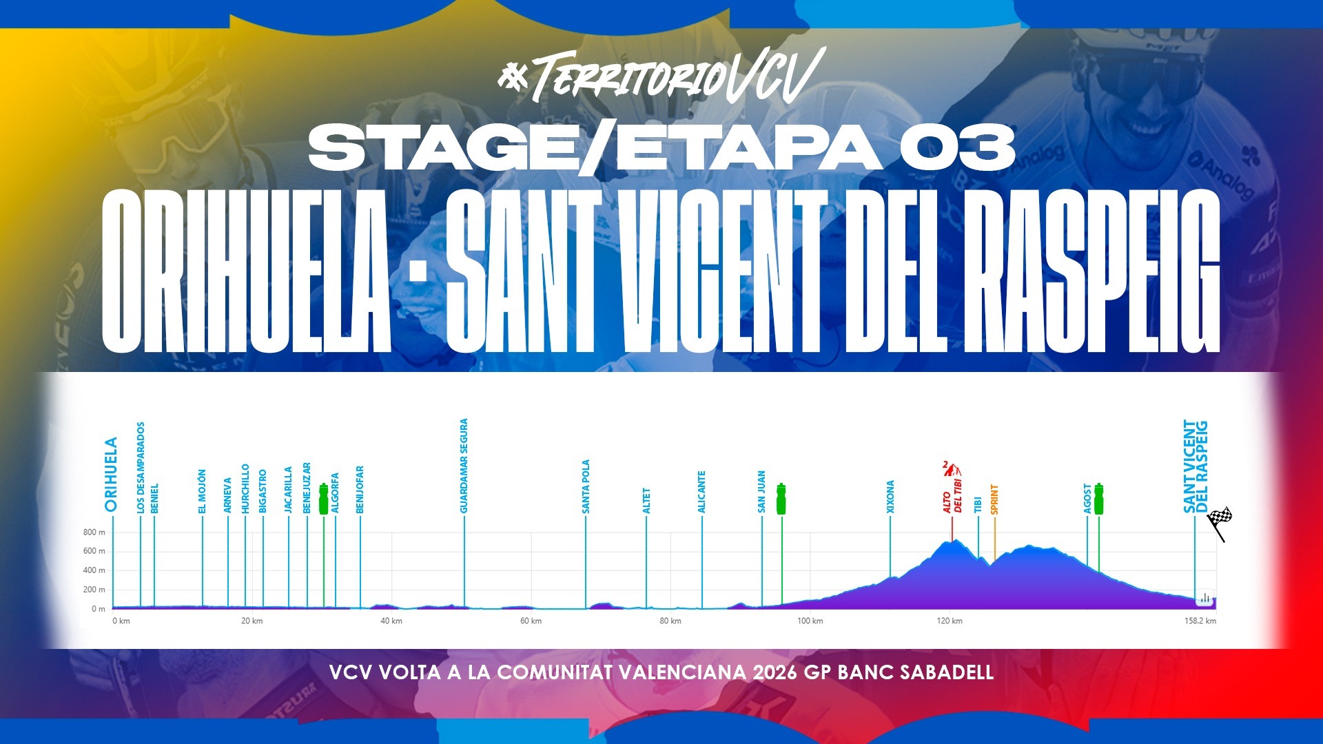 3ª etapa: viernes 6 de febrero. Orihuela – San Vicente (158 km)