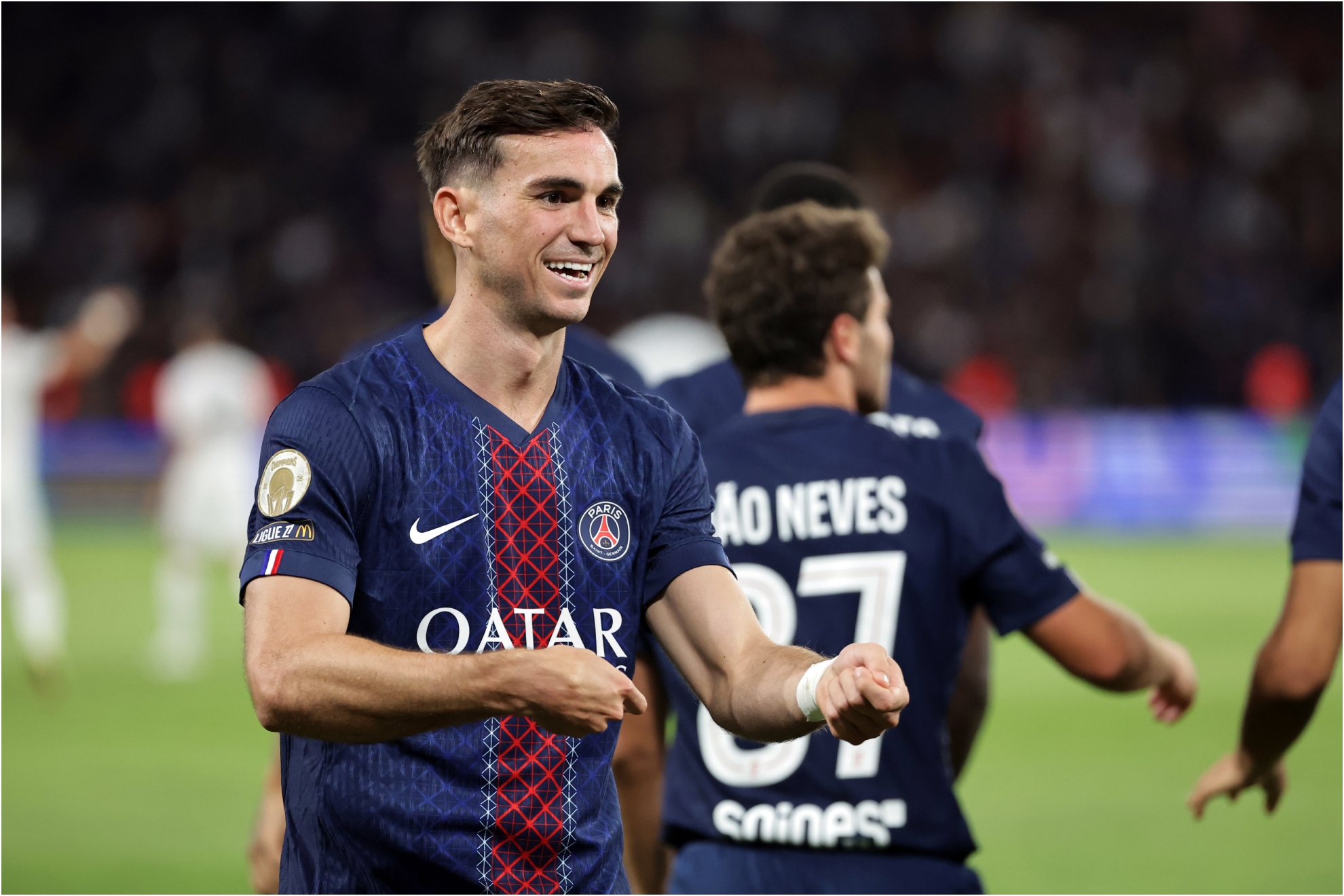 Fabián Ruiz celebra un gol con el PSG.