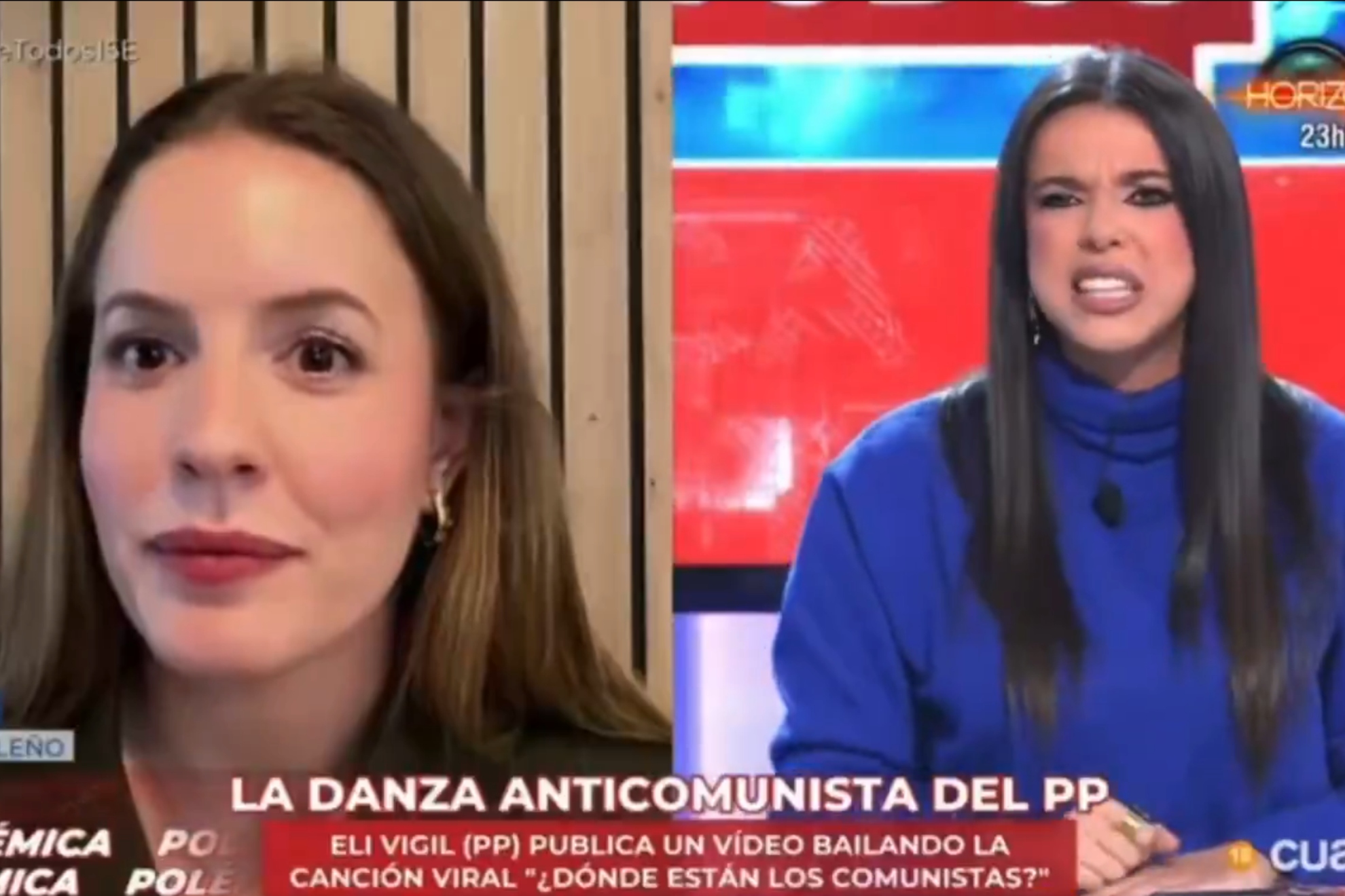 Eli Virgil y Sarah Santaolalla, en 'En boca de todos'.