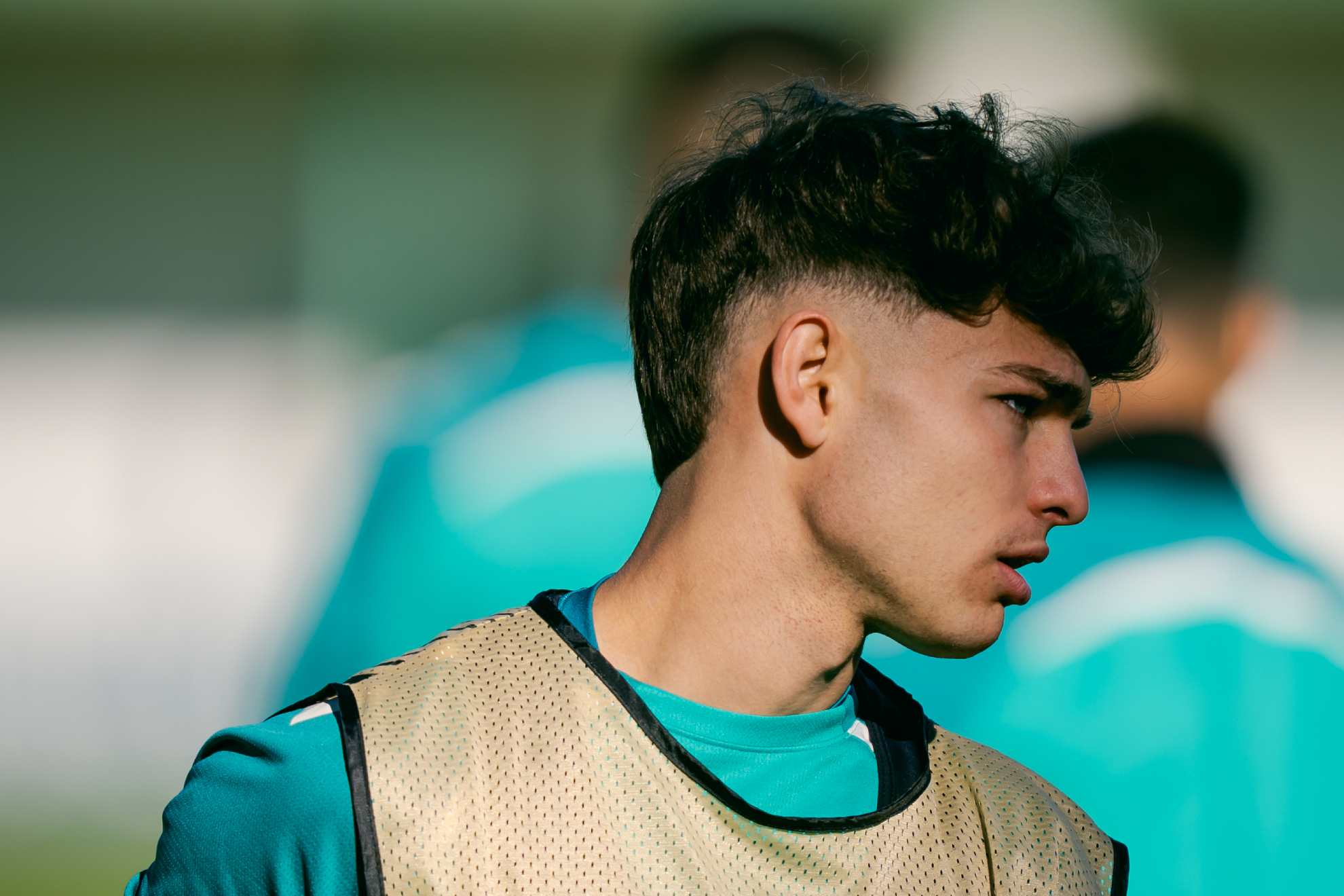 Ángel Ortiz, en un entrenamiento