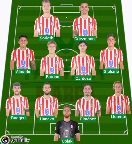 El Atlético lleva 1.340 puntos Fantasy.